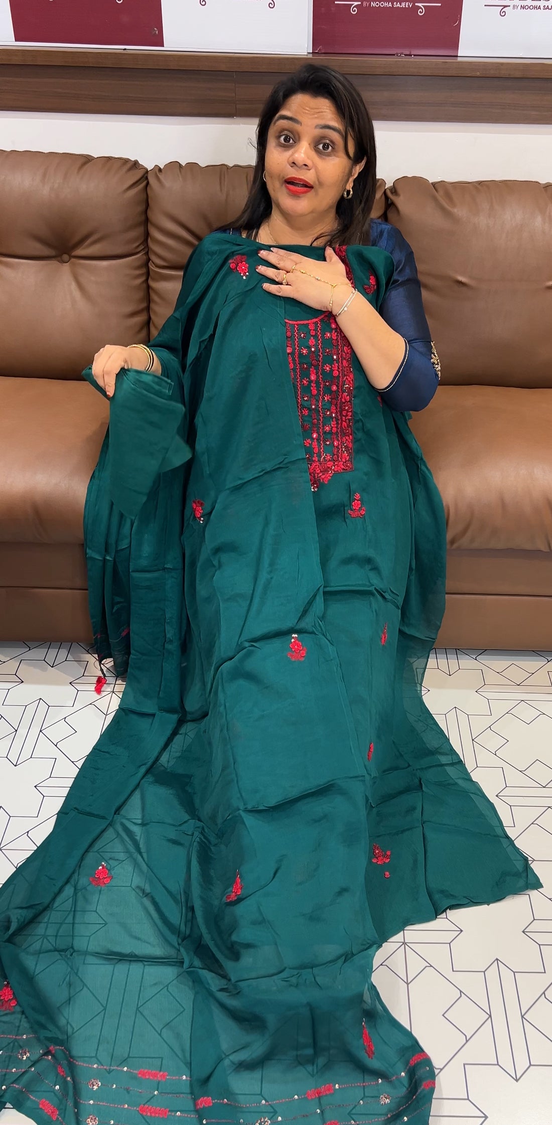 PLATINUM CHIFFON UNSTITCHED SALWAR SUITS - IHA 24559