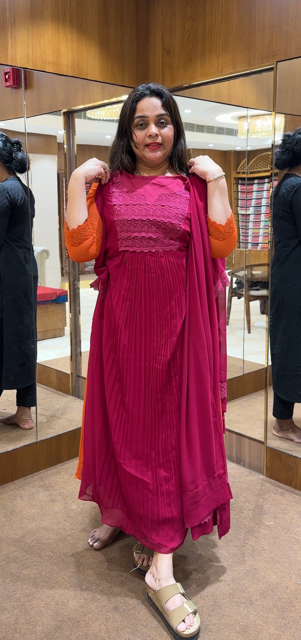 IHA'S IN-HOUSE DESIGNER ALINE TOP AND DUPATTA - IHA 21426