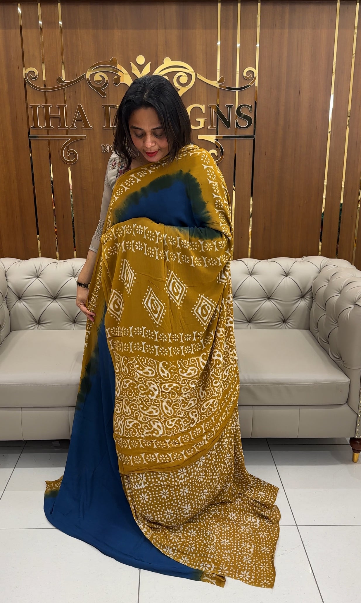VISCOSE GEORGETTE SAREES - IHA 25807