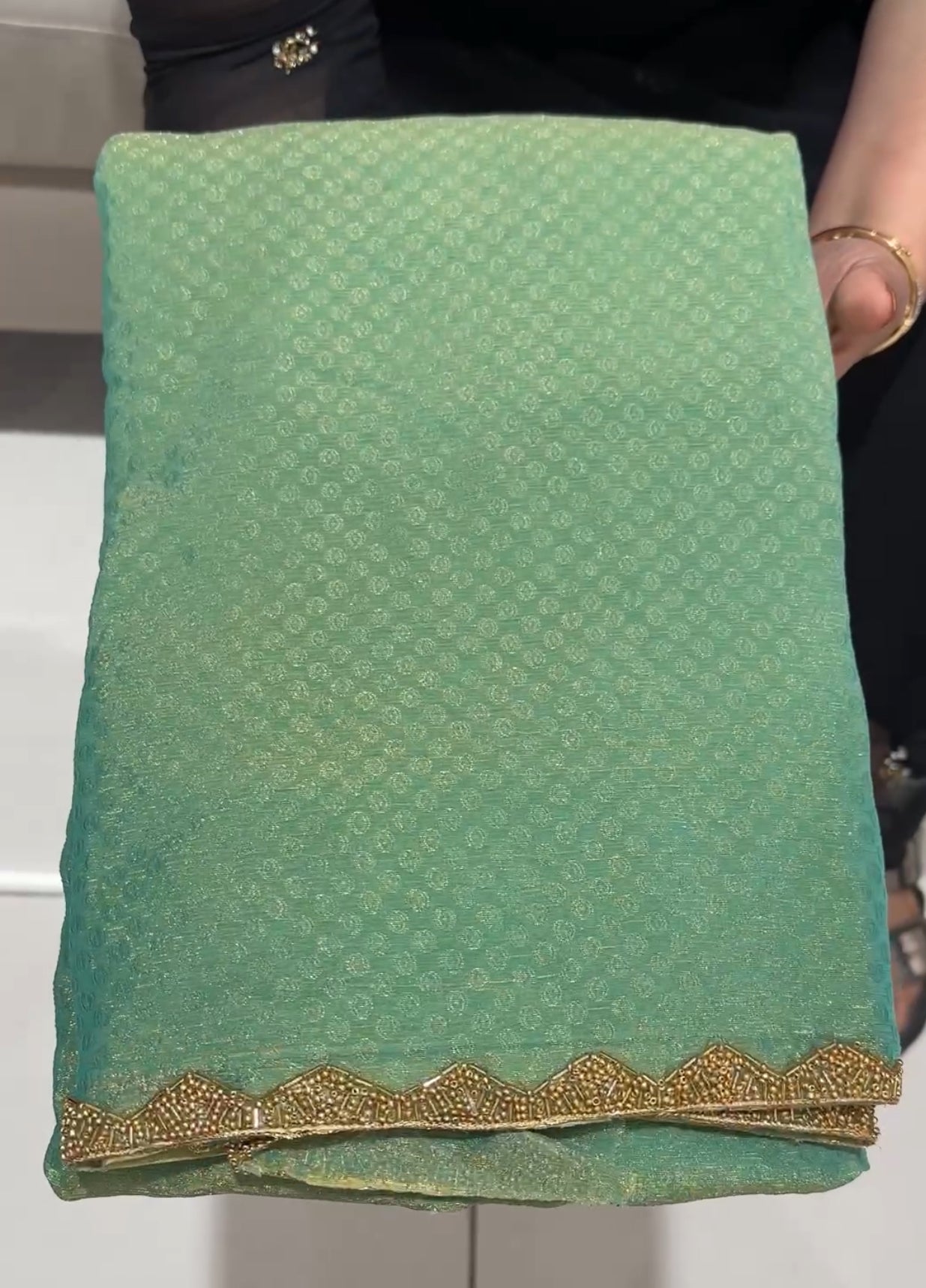 HAND WORKED GEORGETTE SAREES - IHA 24349