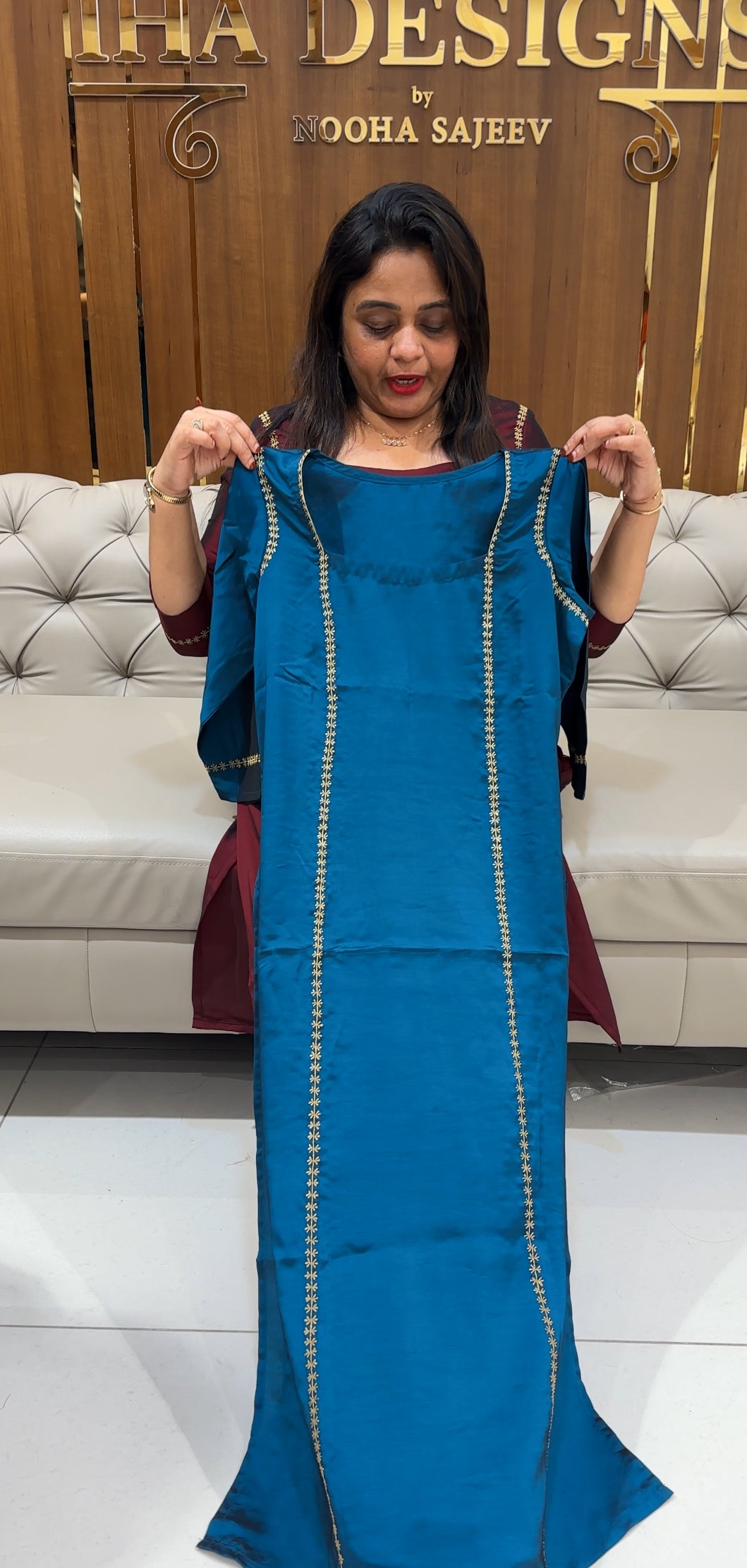 IHA'S IN-HOUSE SILK TOP AND BOTTOM - IHA 24615