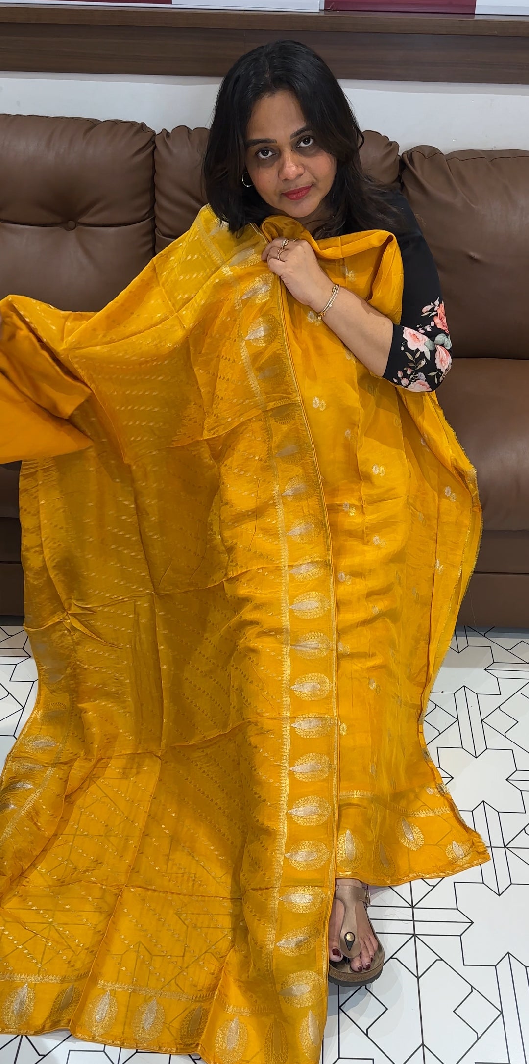 CRAPE BANARASI UNSTITCHED SALWAR SUITS - IHA 26712