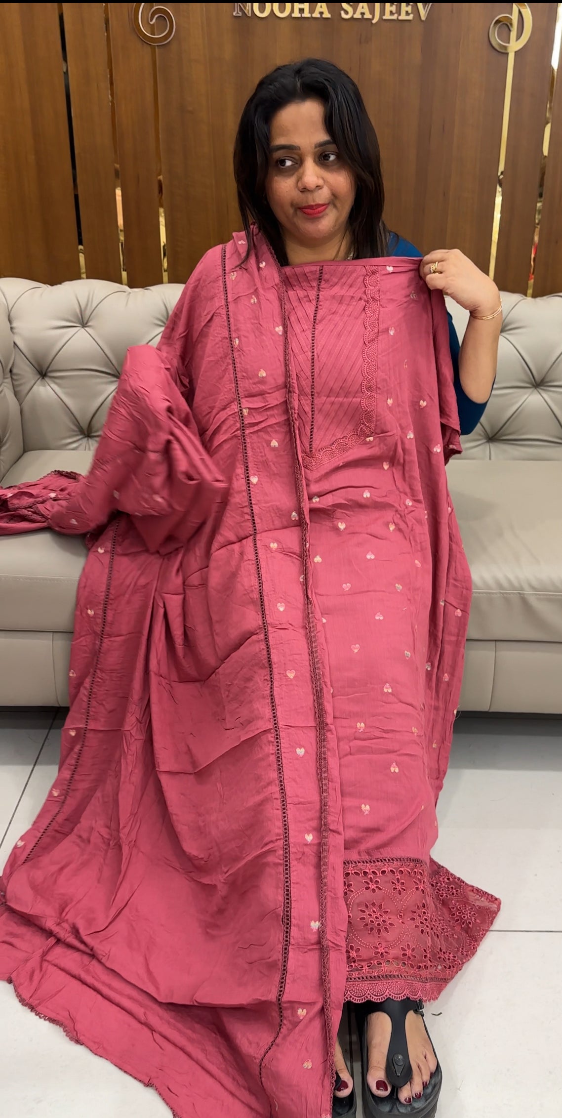 WRINKLE RAYON UNSTITCHED SALWAR SUITS - IHA 25678