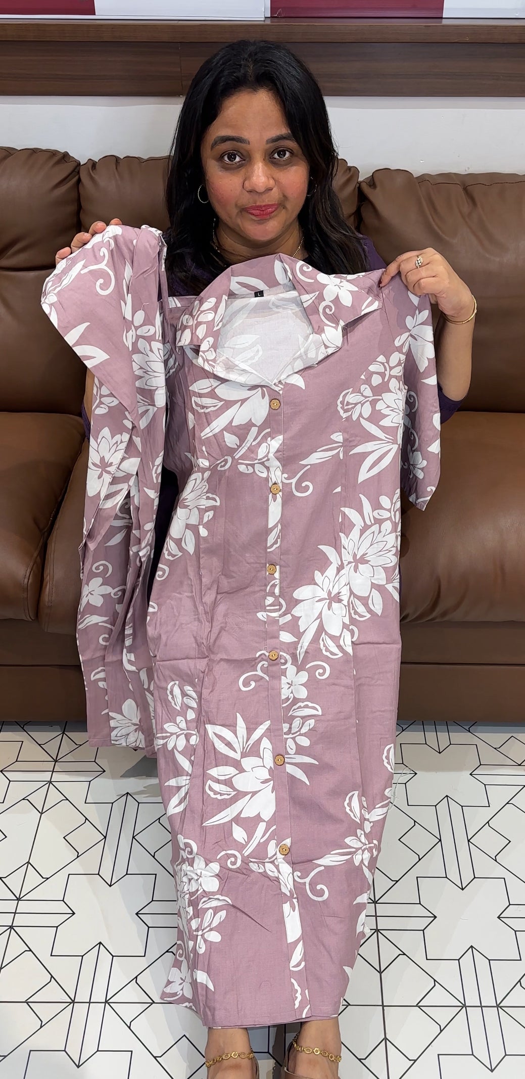 PRINTED RAYON TOP AND BOTTOM - IHA 27183