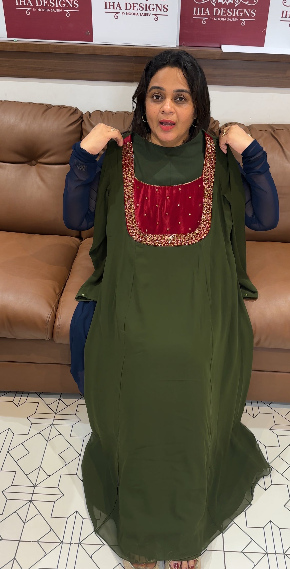 IHA'S IN-HOUSE HAND WORKED ALINE TOPS - IHA 26628