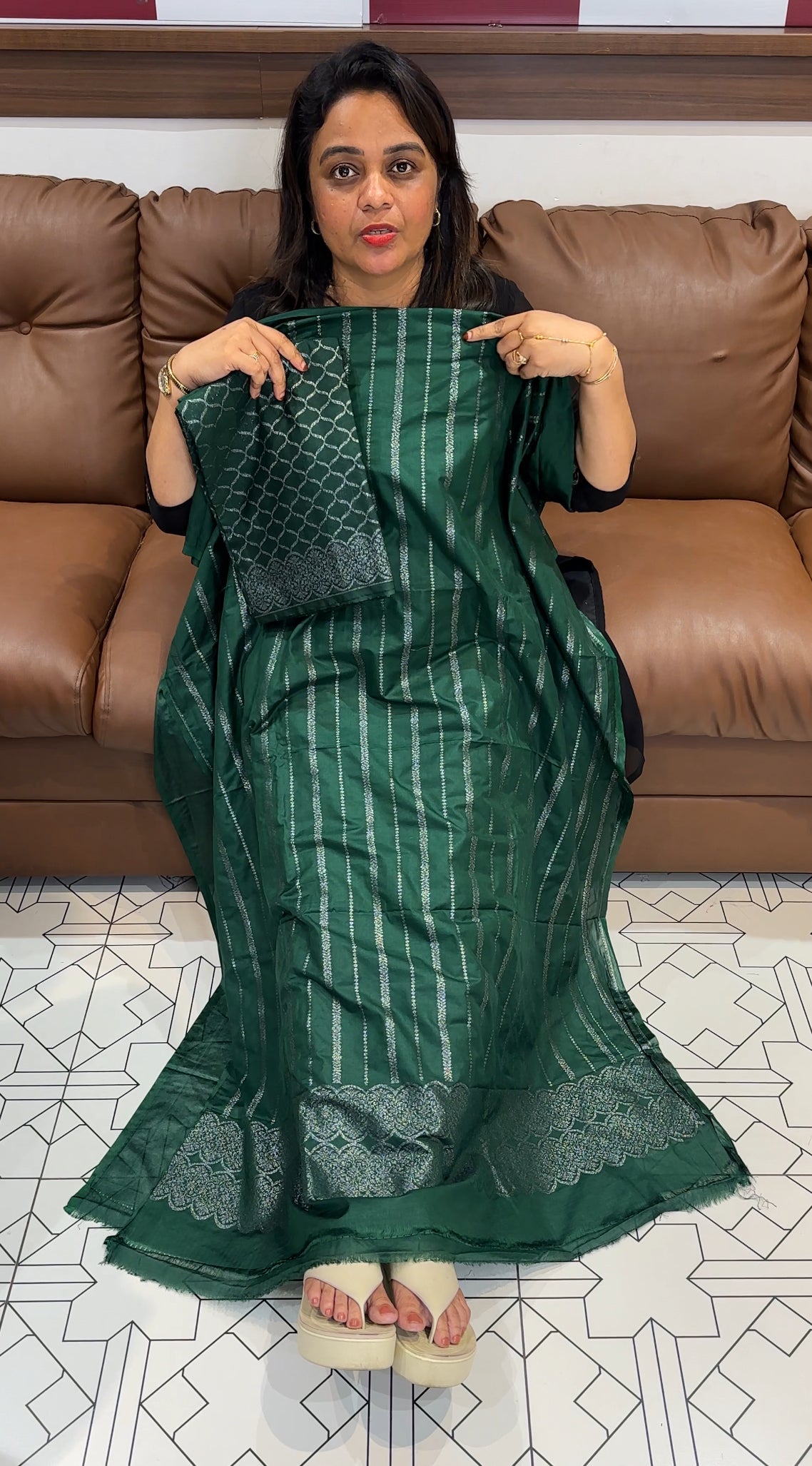 BANARASI UNSTITCHED SALWAR SUITS - IHA 24811