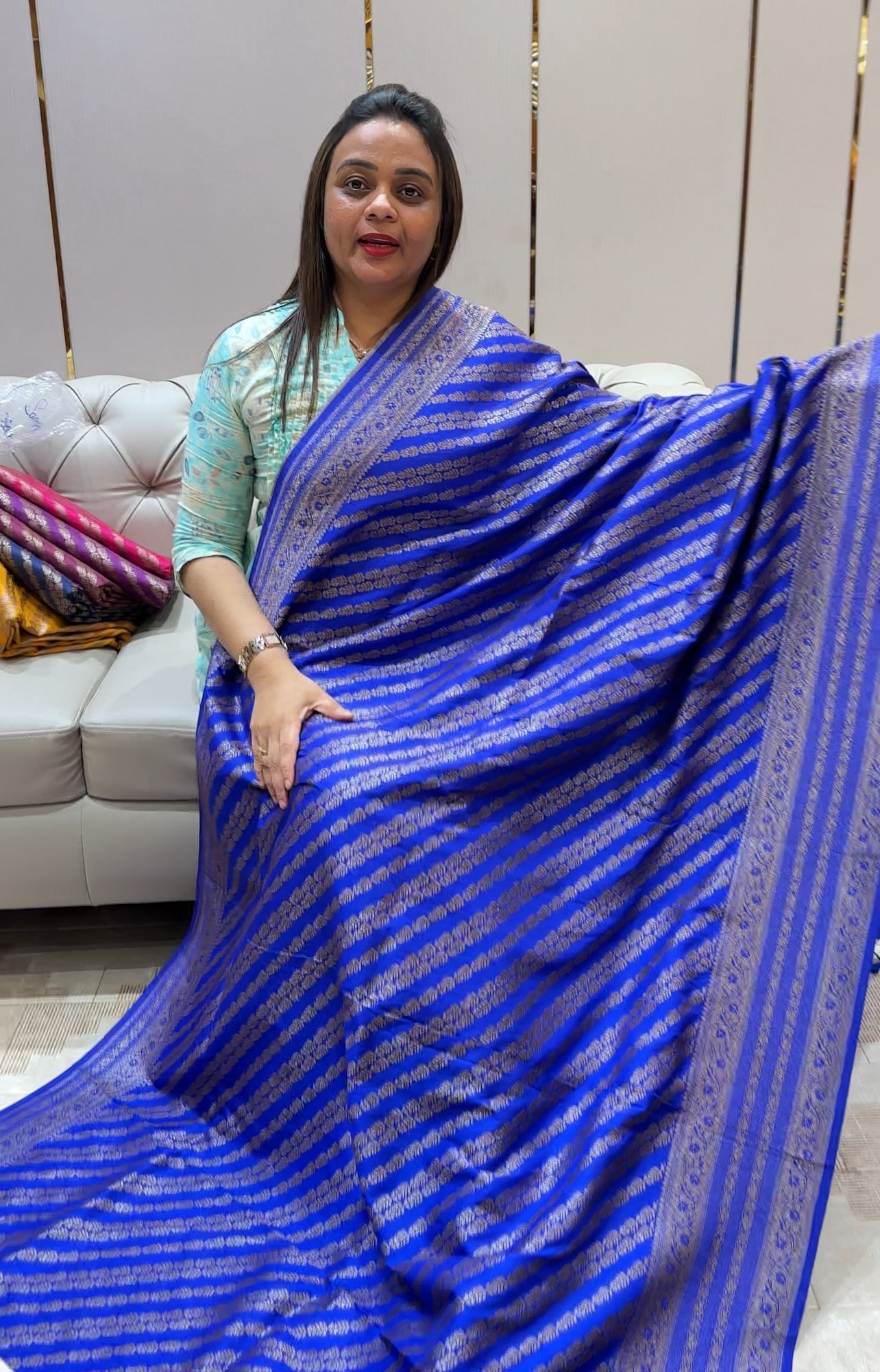 SEMI KATAN SAREES - IHA 21720