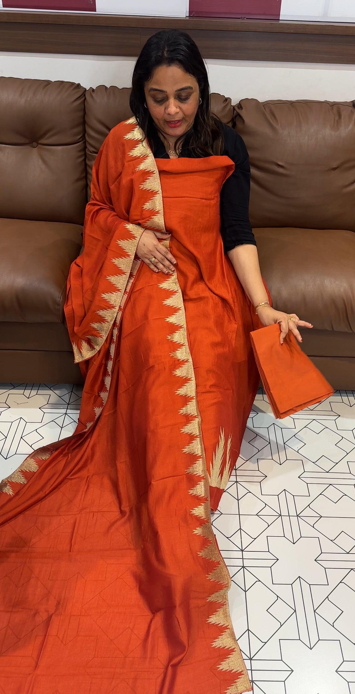 SEMI RAW SILK UNSTITCHED SALWAR SUITS - IHA 24749