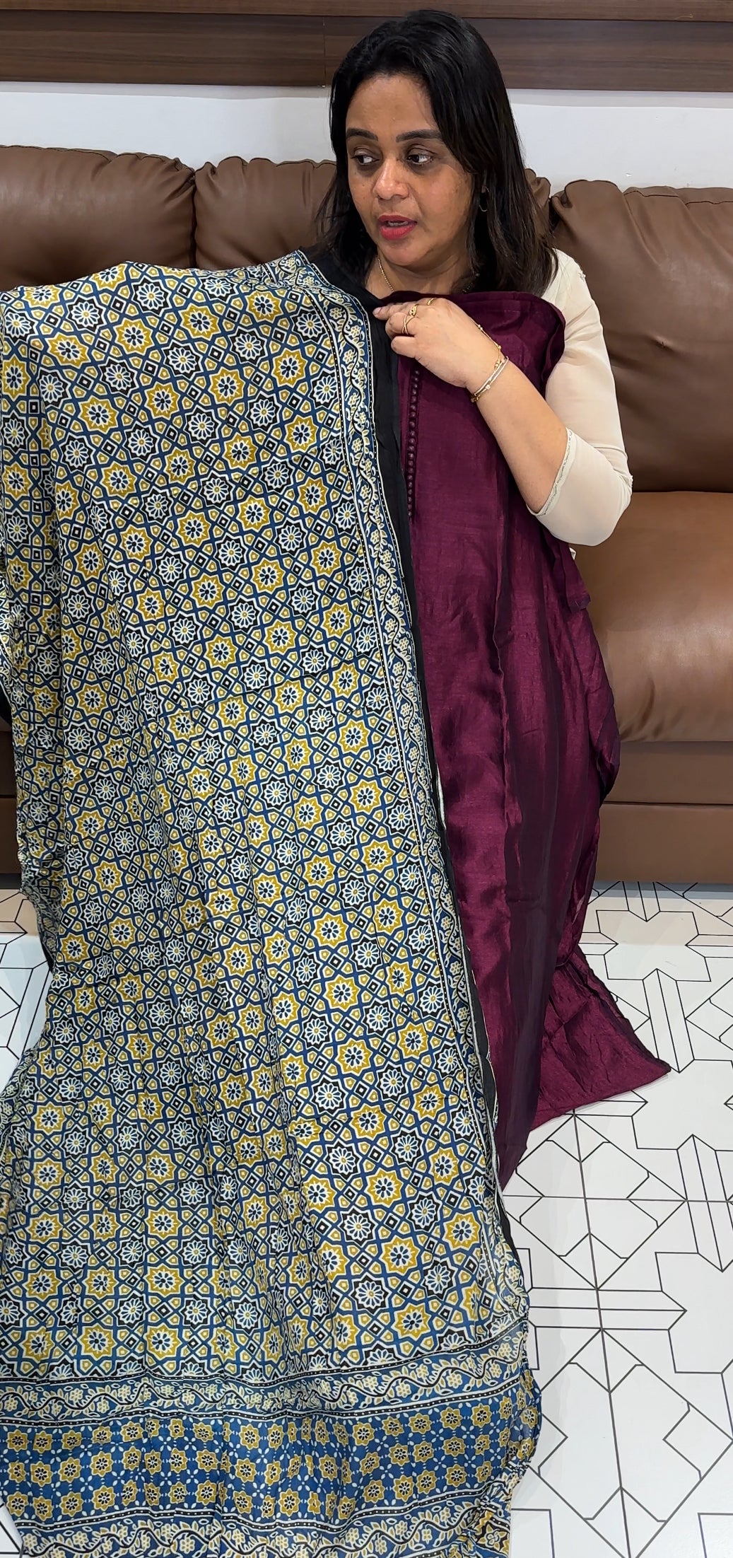 SEMI RAW SILK UNSTITCHED SALWAR SUITS - IHA 26720