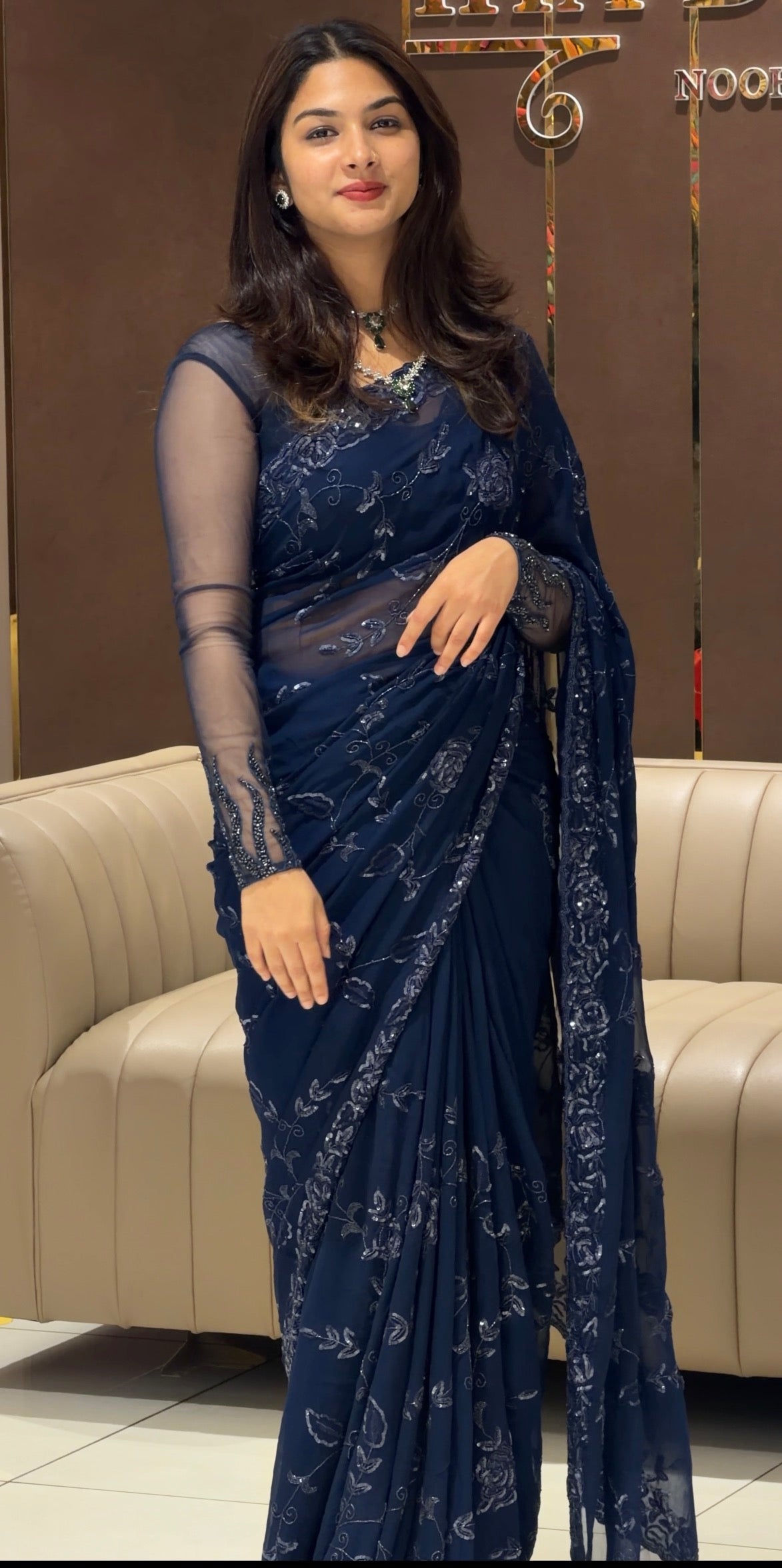 DESIGNER HAND WORKED SAREES - IHA 28865