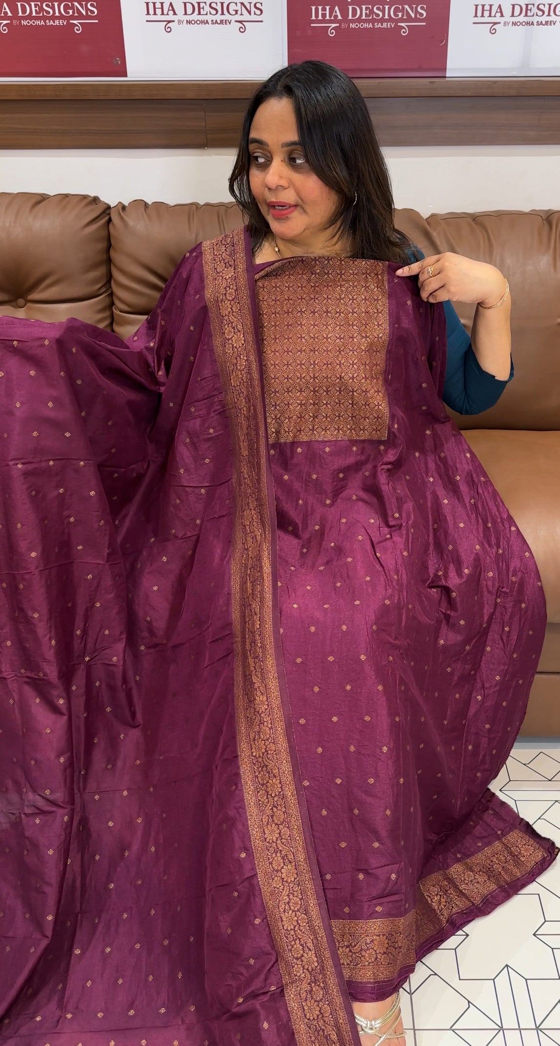 BANARASI UNSTITCHED SALWAR SUITS - IHA 27194