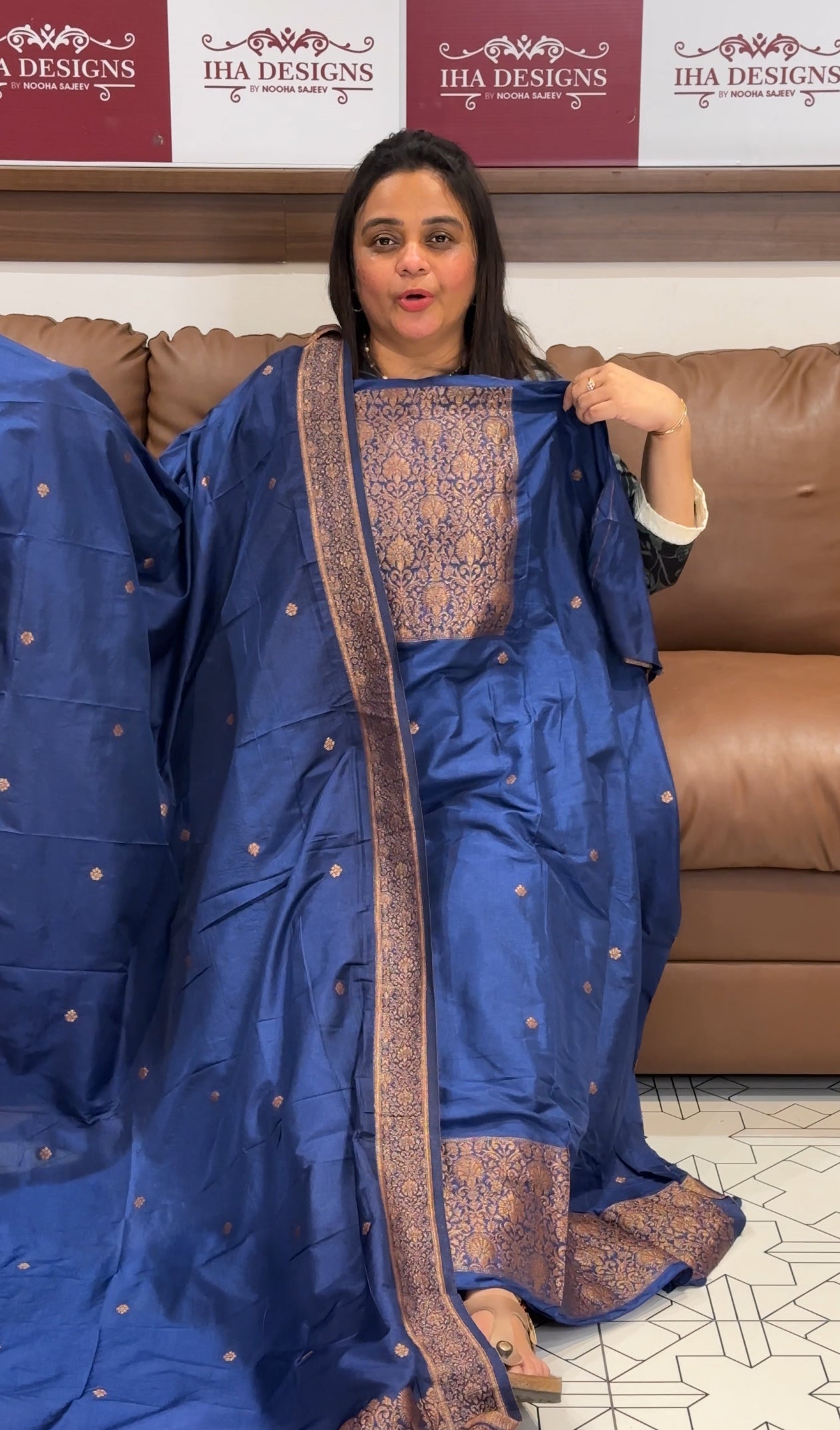 SEMI BANARASI UNSTITCHED SALWAR SUITS - IHA 27234