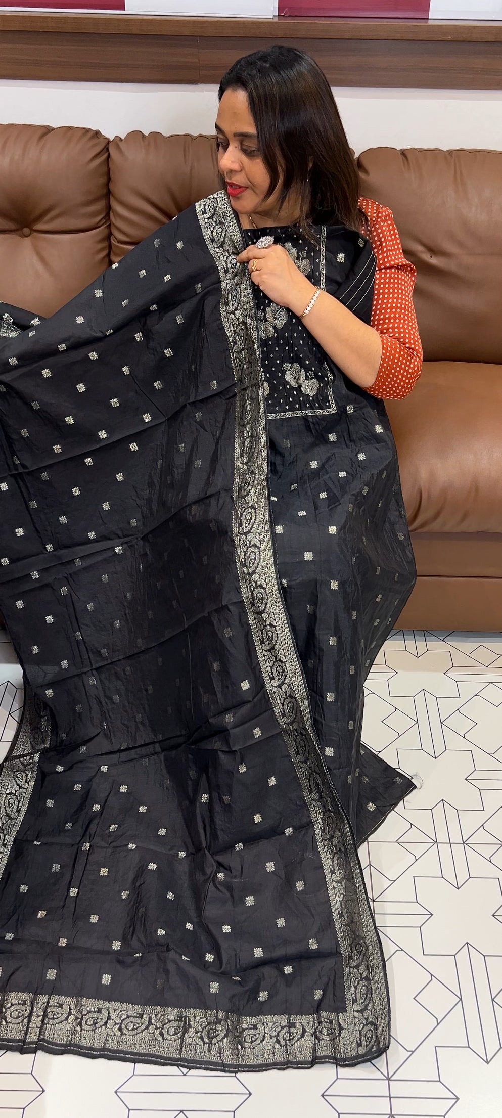 SEMI BANARASI UNSTITCHED SALWAR SUITS - IHA 22791