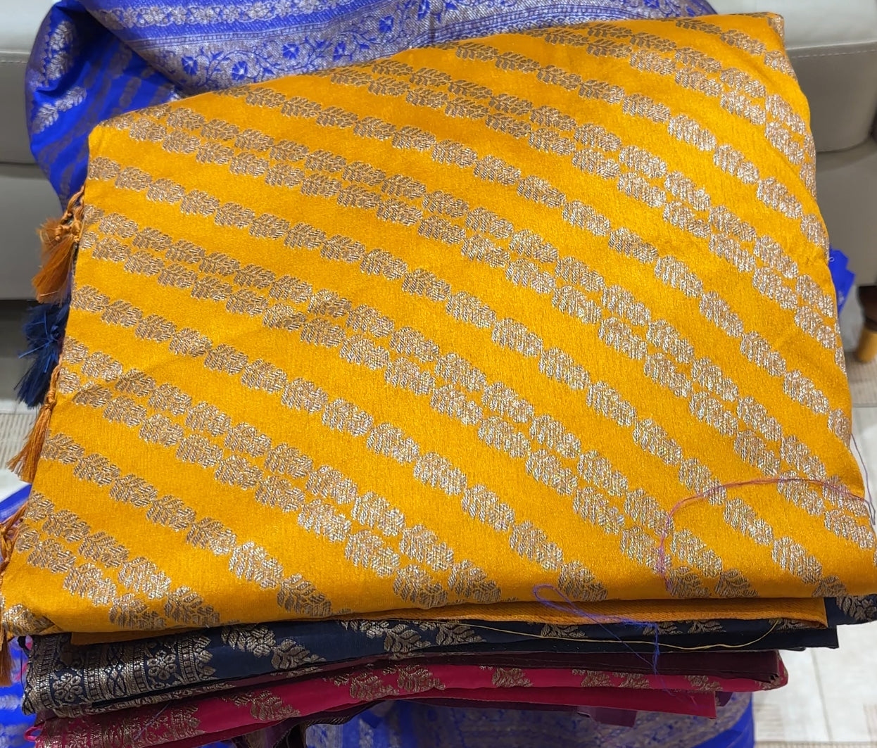 SEMI KATAN SAREES - IHA 21720