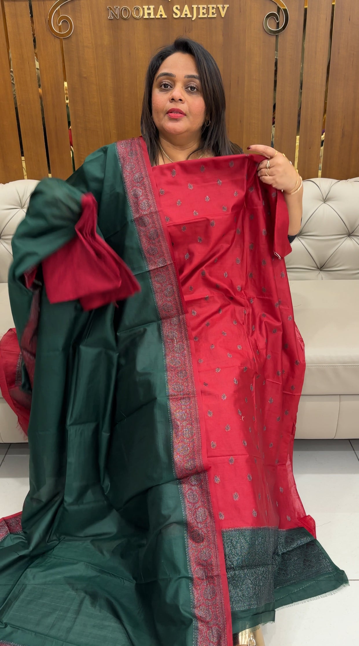 TUSSUR BANARASI UNSTITCHED SALWAR SUITS - IHA 25779