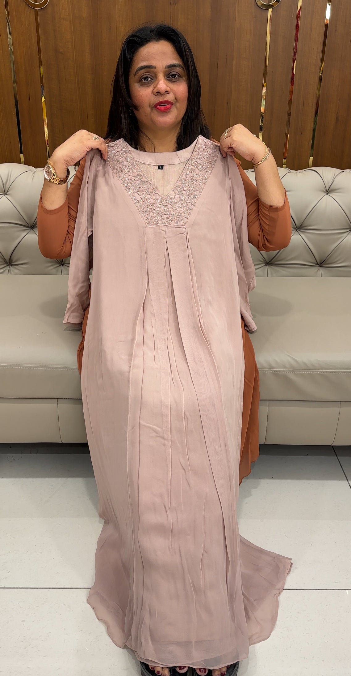 LONG DESIGNER A-LINE TOPS - IHA 26059