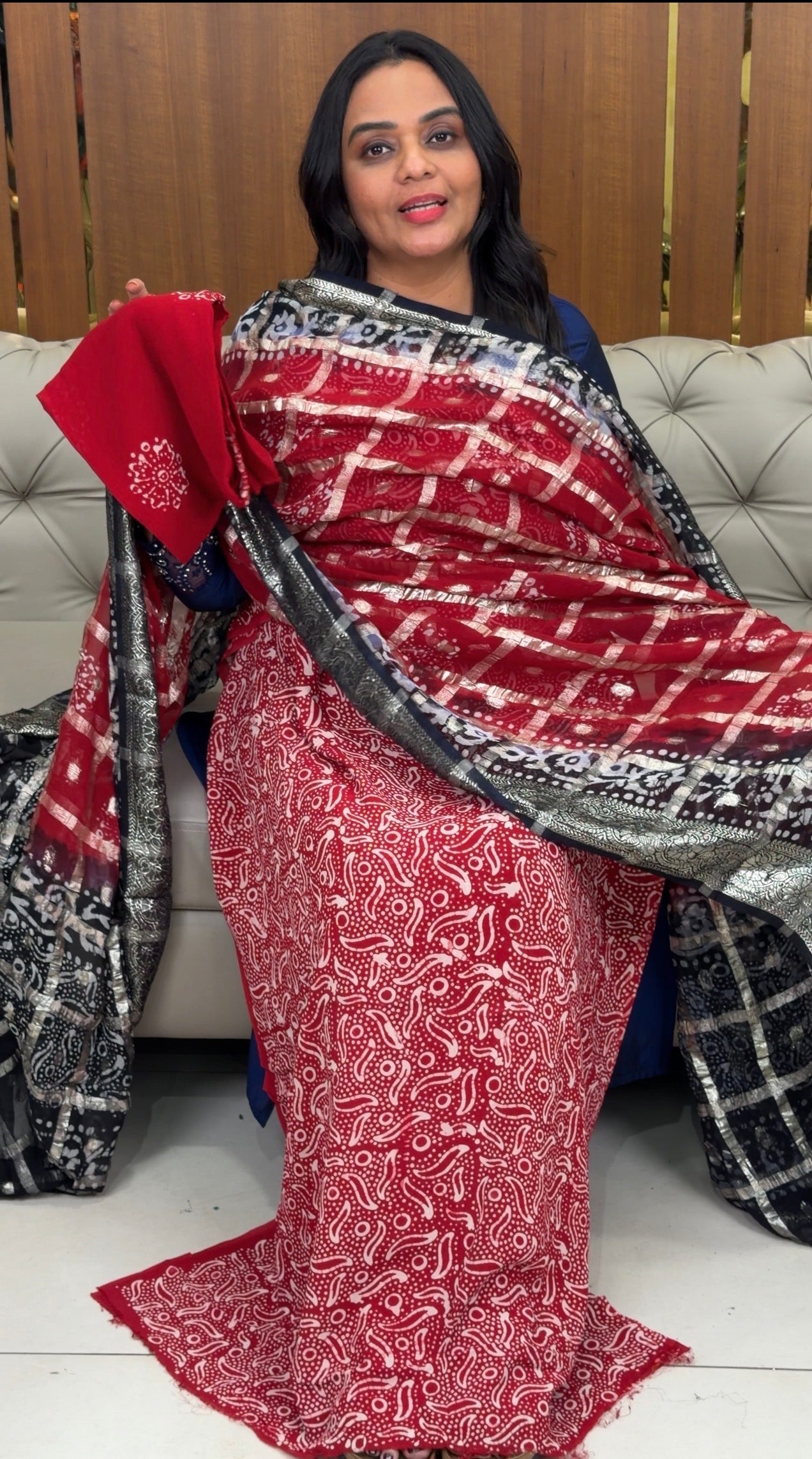 GEORGETTE BATIK PRINTED UNSTITCHED SALWAR SUITS - IHA 32790