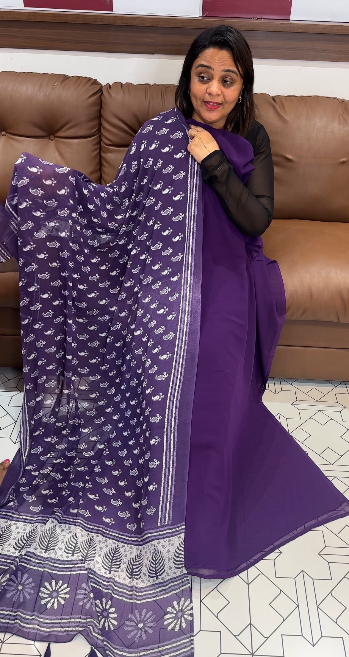 FAUX GEORGETTE UNSTITCHED SALSWAR SUITS - IHA 24697