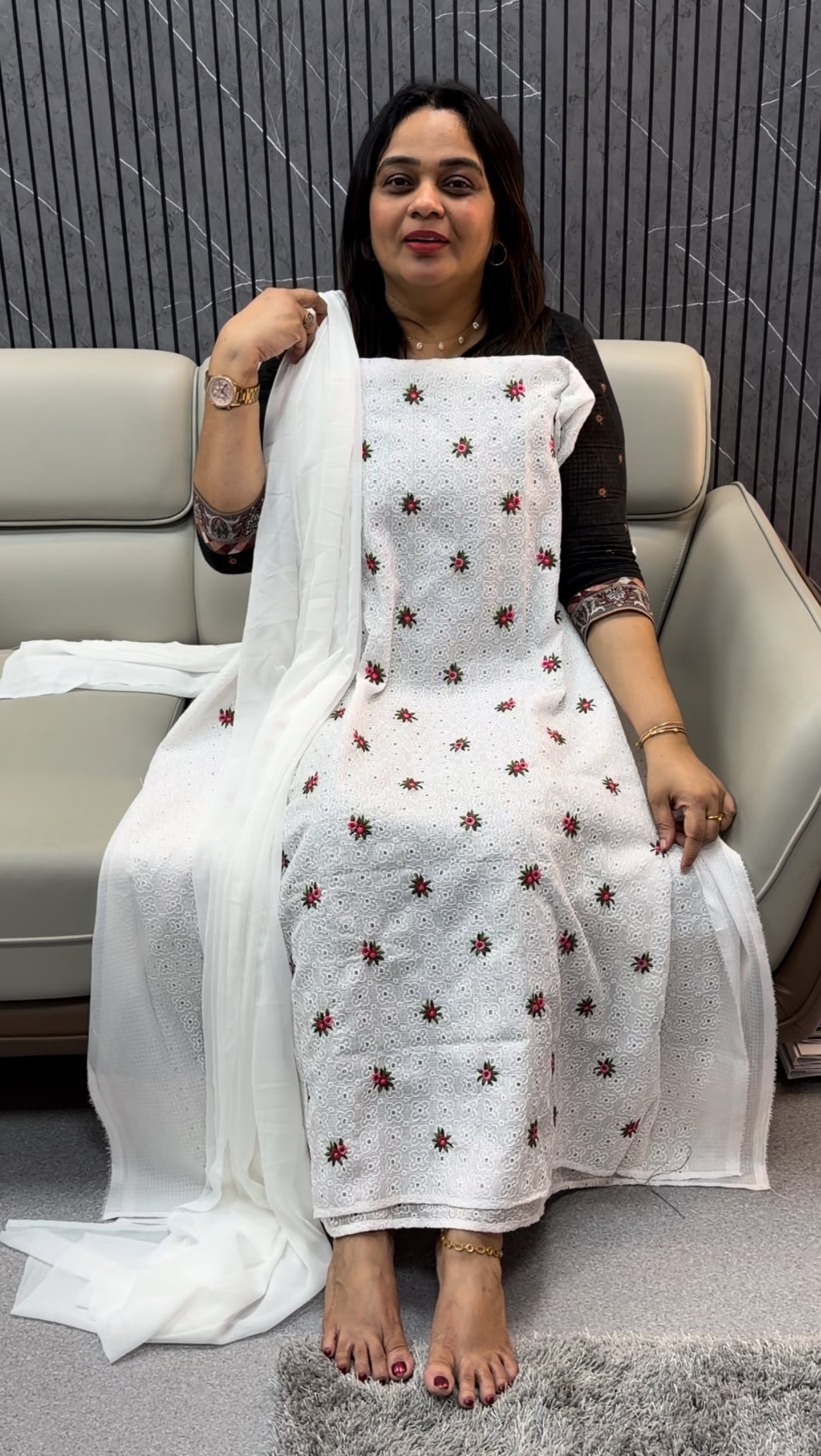 FORWARD HAND WORKED UNSTITCHED SALWAR SUITS - IHA 28834