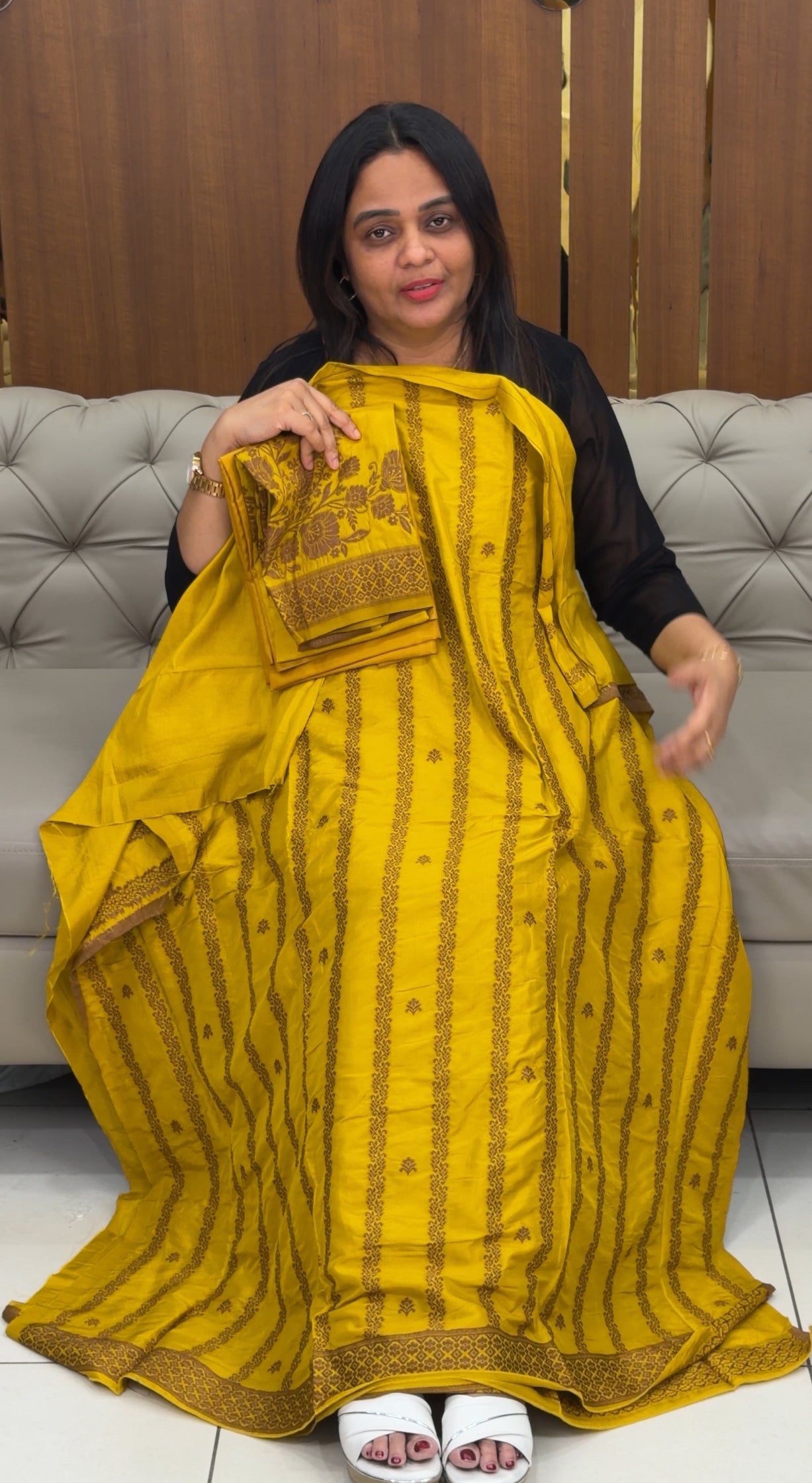 SEMI BANARASI UNSTITCHED SALWAR SUITS - IHA 29336