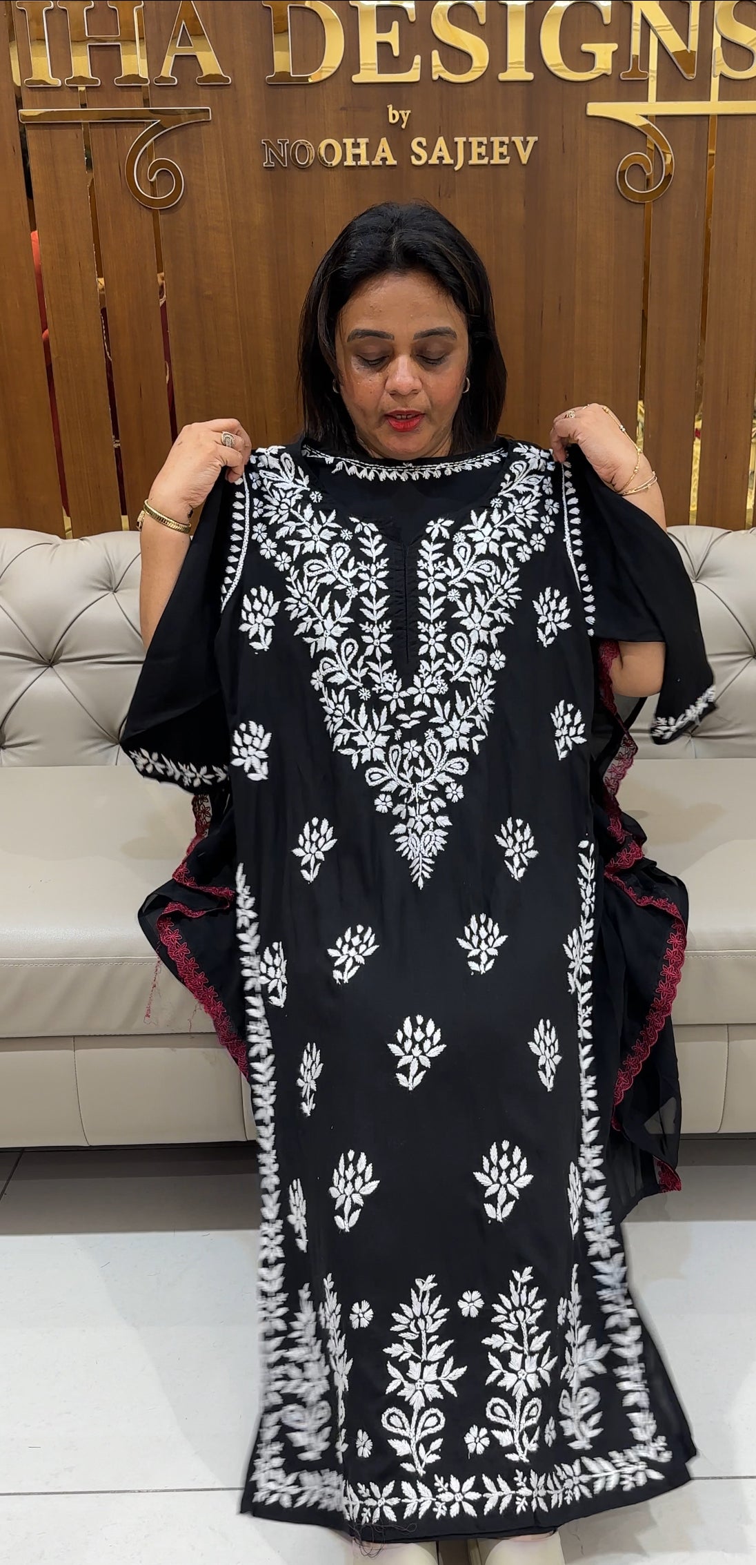 LUCKNOWI CHIKANKARI TOPS - IHA 24882