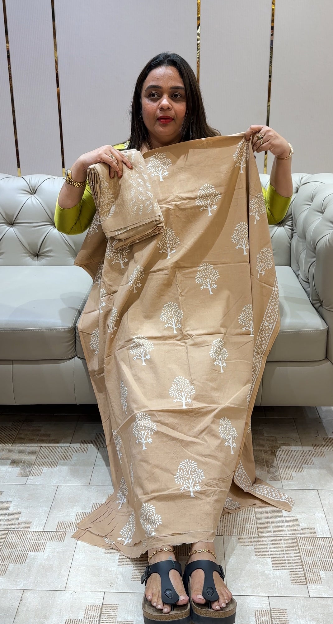 COTTON UNSTITCHED SALWAR SUITS - IHA 22596