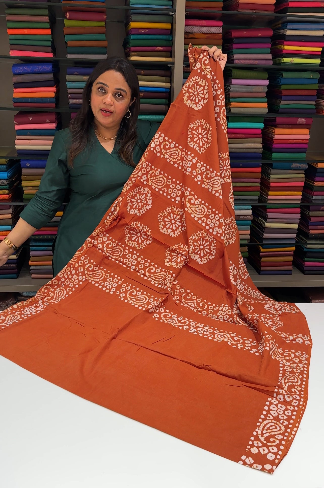 BATIK PRINTED SAREES - IHA 27297