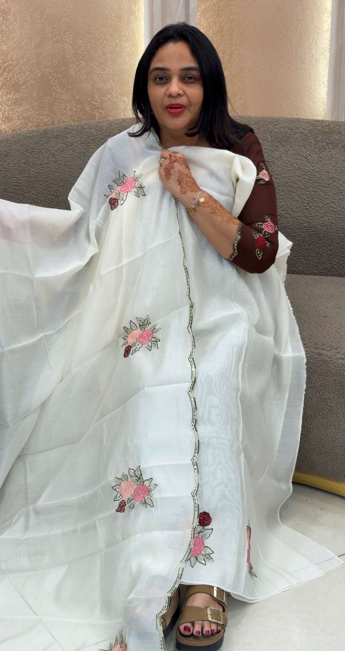 MUL CHANDERI UNSTITCHED SALWAR SUITS - IHA 33973