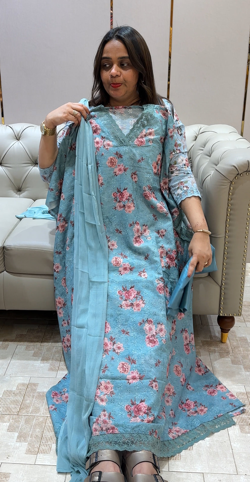 COTTON HAKOBA UNSTITCHED SALWAR SUITS - IHA 22194
