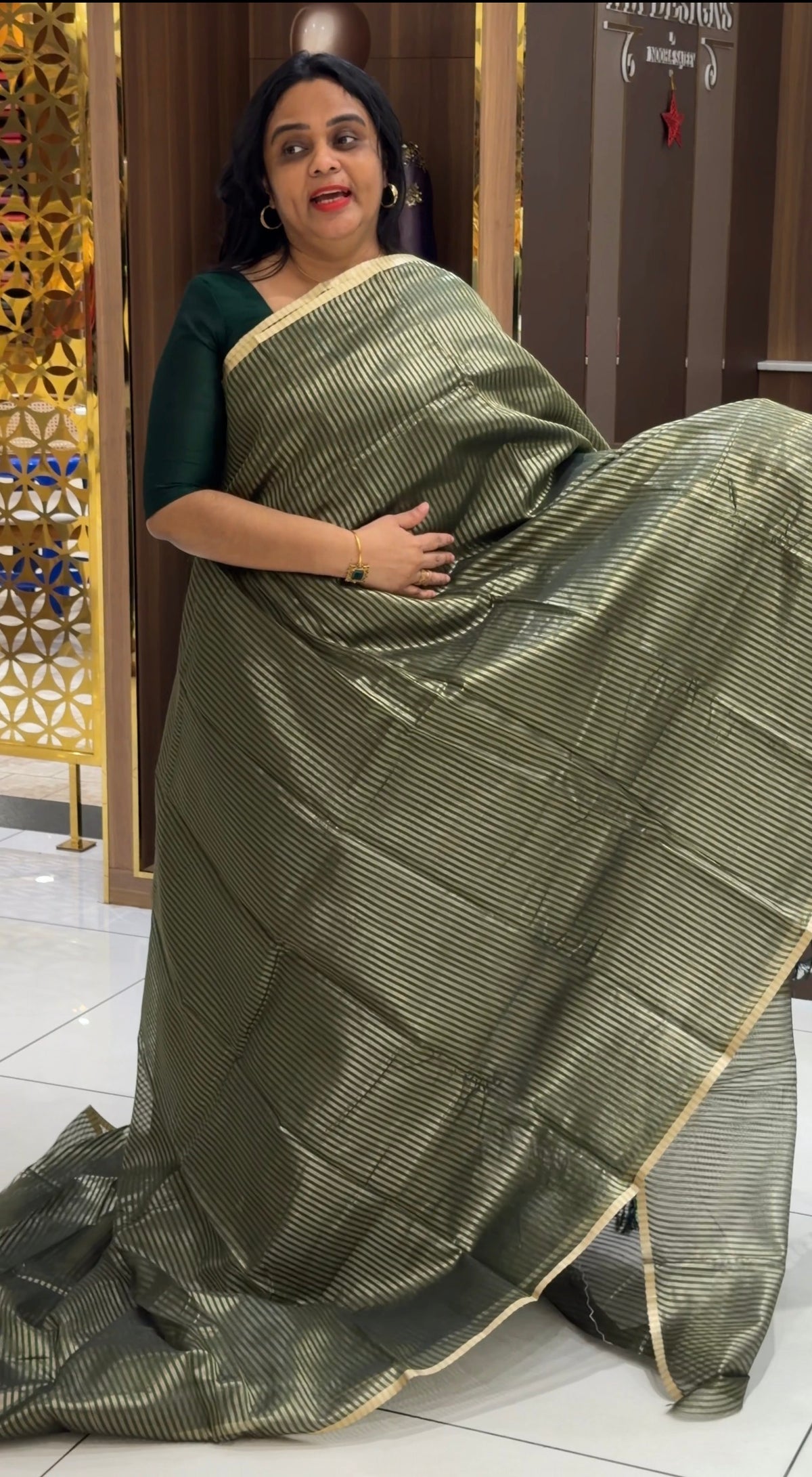 BUDGET BUY TISSUE SAREES - IHA 35328