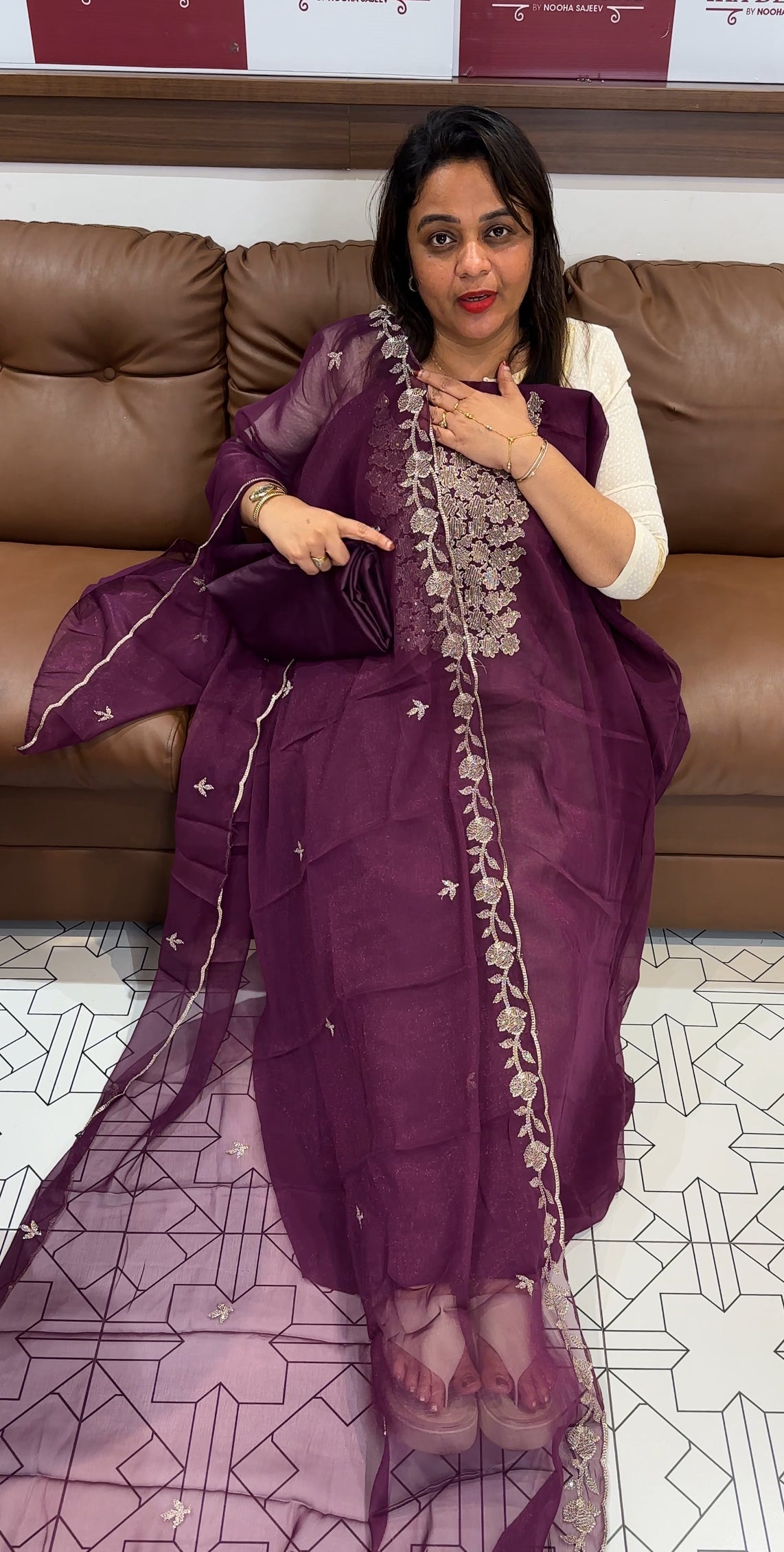 CHIFFON UNSTITCHED SALWAR SUITS - IHA 24692