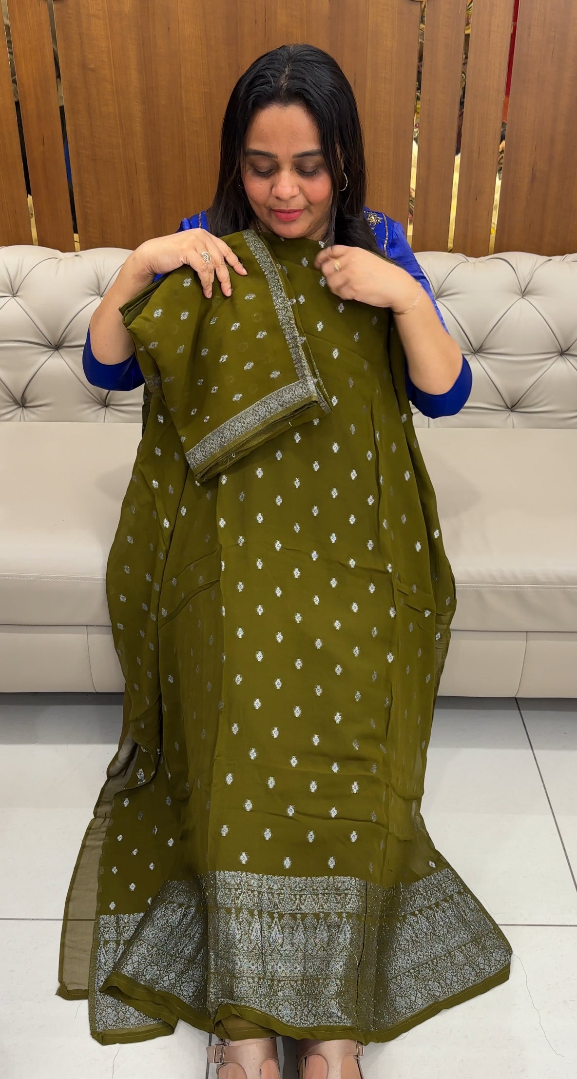 BANARASI UNSTITCHED SALWAR SUITS - IHA 27108