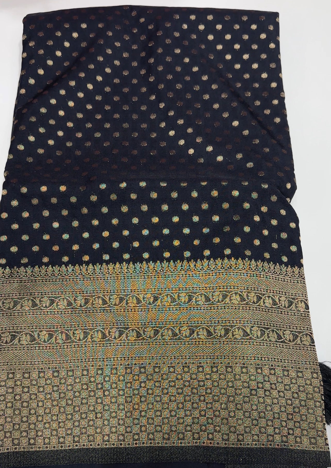 SEMI BANARASI SAREES - IHA 27402