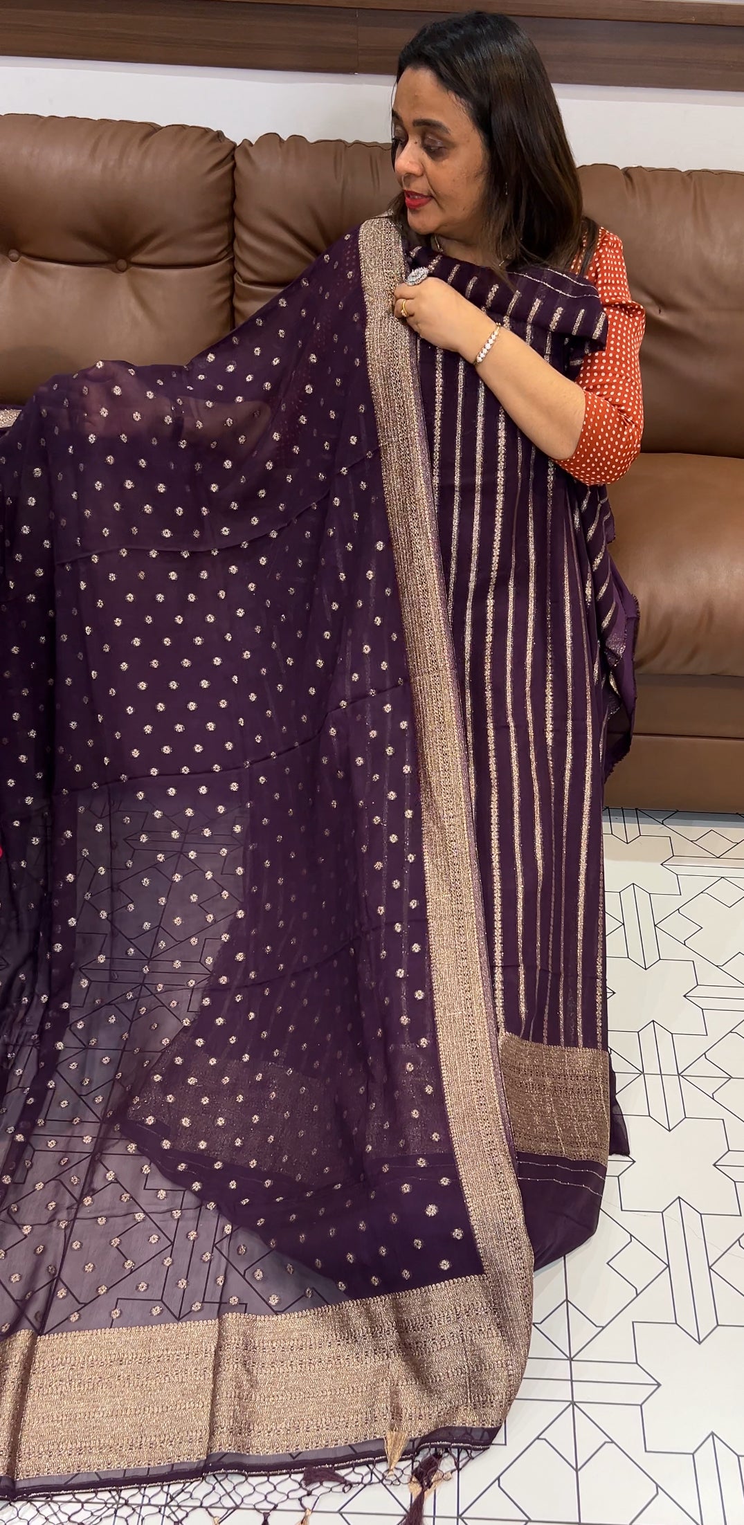 VISCOSE GEORGETTE UNSTITCHED SALWAR SUITS - IHA 22834
