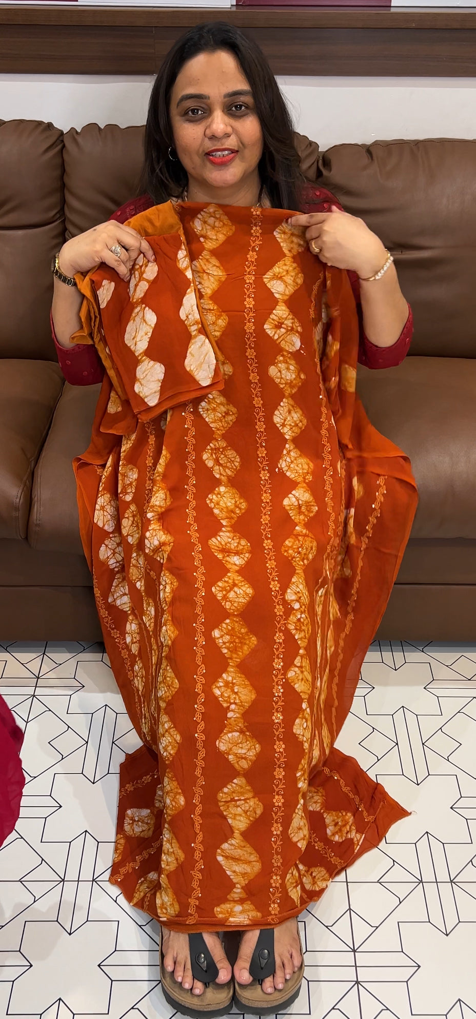 BATIK PRINTED UNSTITCHED SALWAR SUITS - IHA 22755