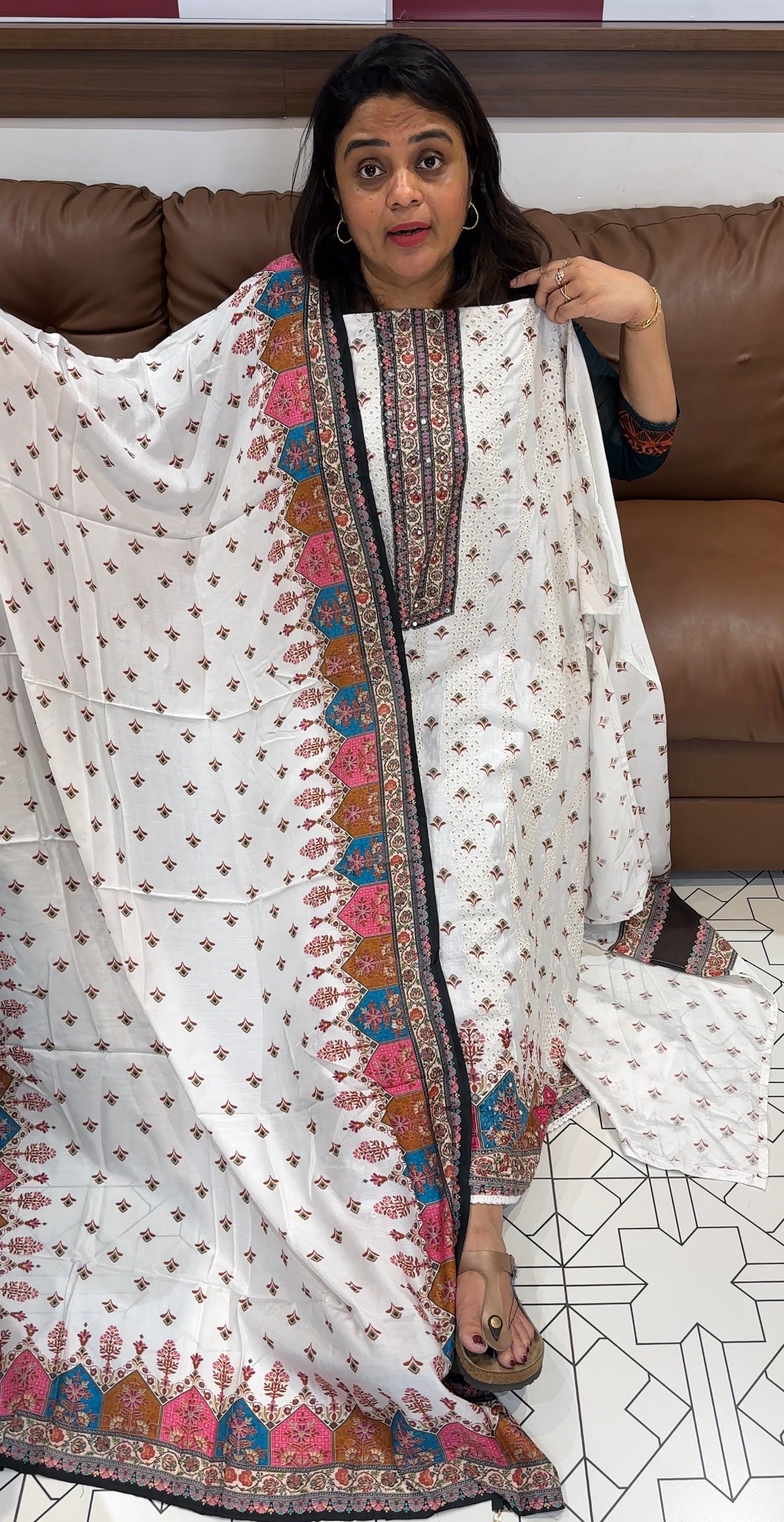 PRINTED MUSLIN UNSTITCHED SALWAR SUITS - IHA 26245