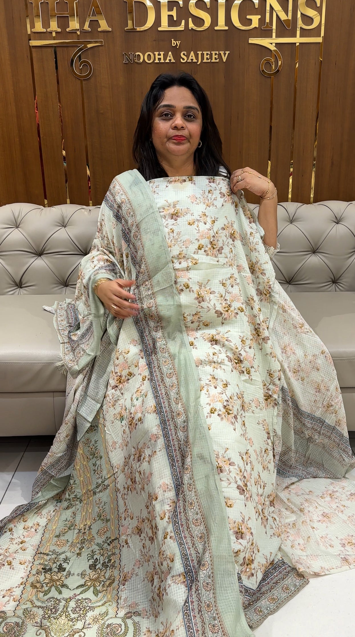 PRINTED KOTA UNSTITCHED SALWAR SUITS - IHA 24914