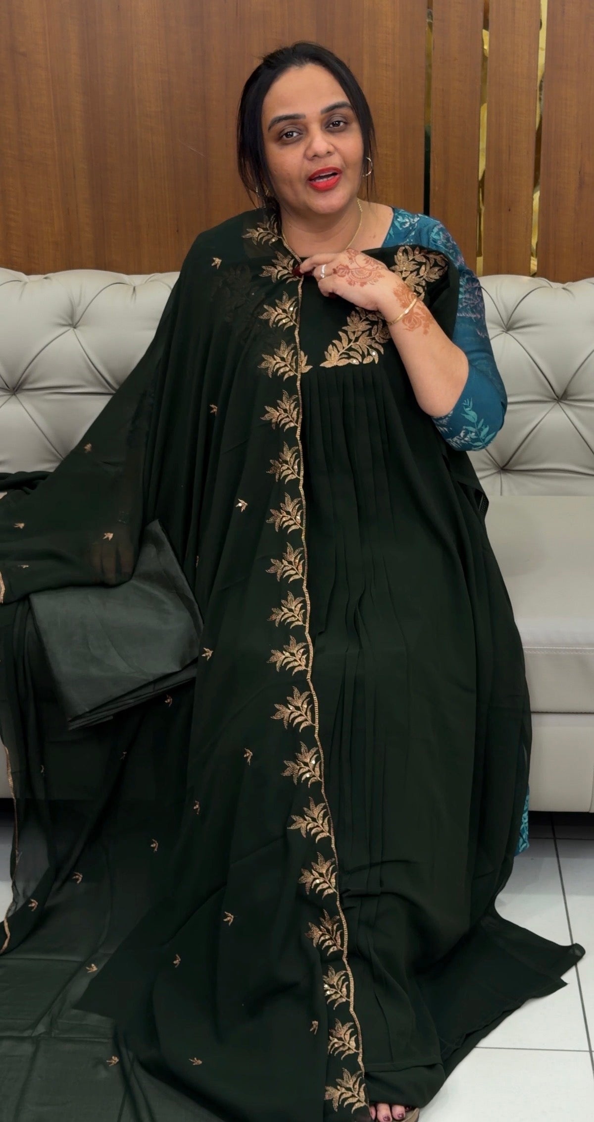 FAUX GEORGETTE UNSTITCHED SALWAR SUITS - IHA 32147