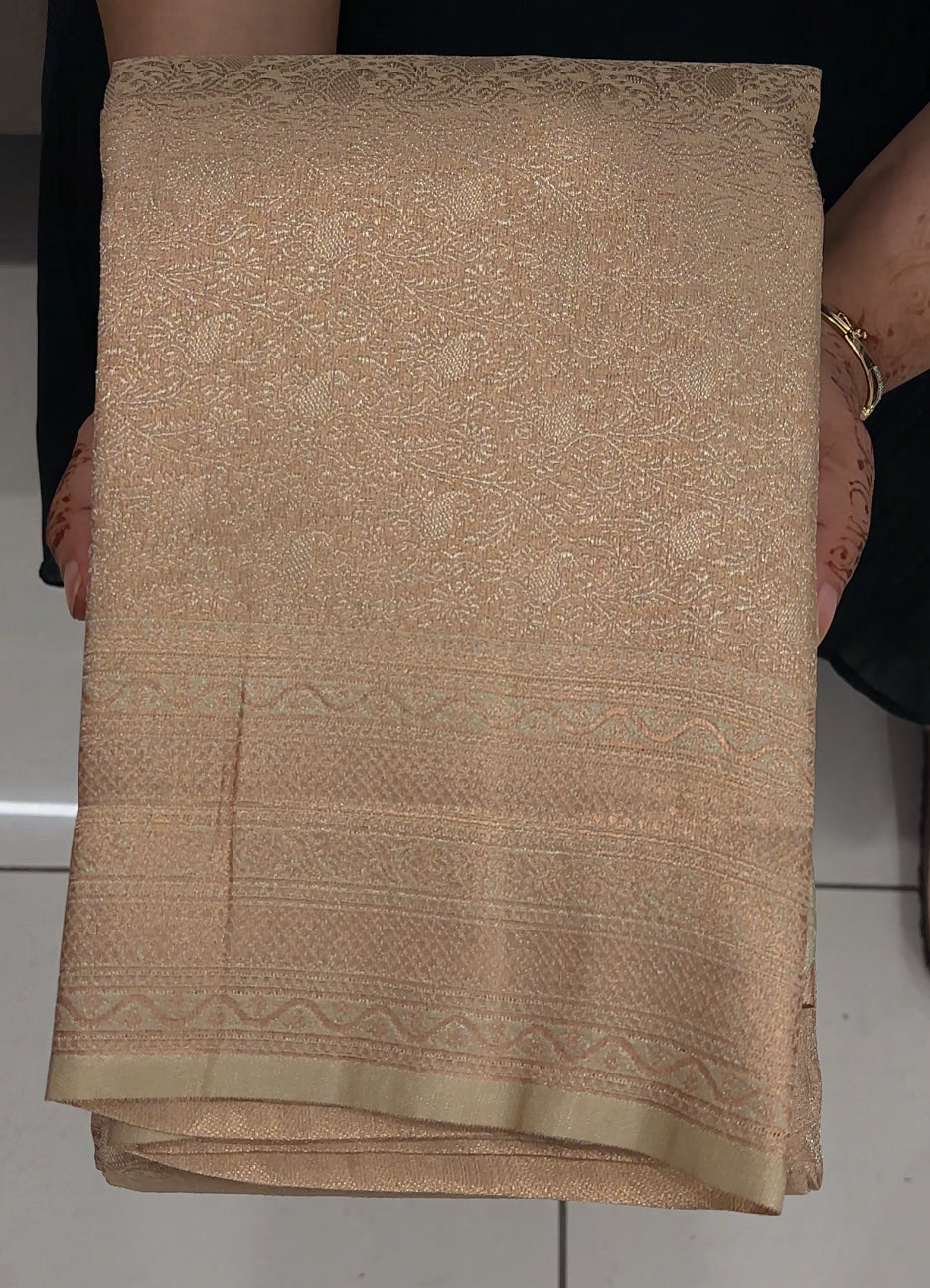 SEMI BROCADE SAREES - IHA 27440