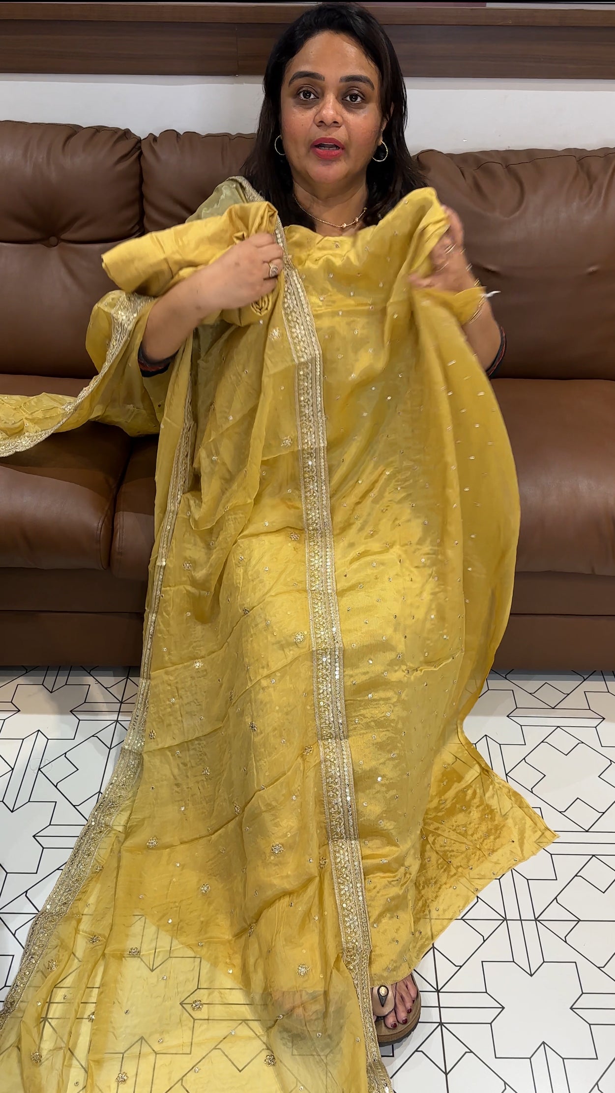 PLATINUM CHIFFON UNSTITCHED SALWAR SUITS - IHA 26271