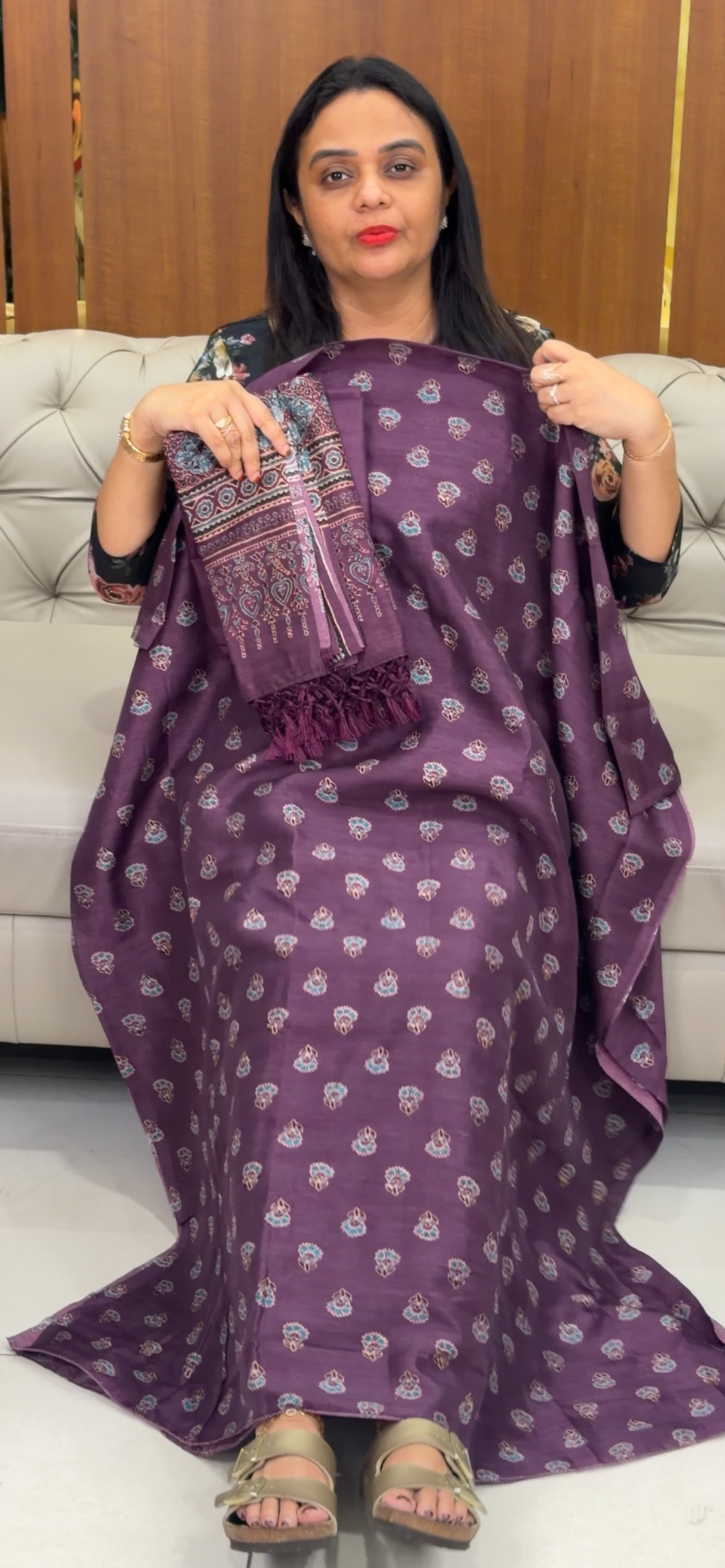 SEMI DUPION UNSTITCHED SALWAR SUITS - IHA 32410
