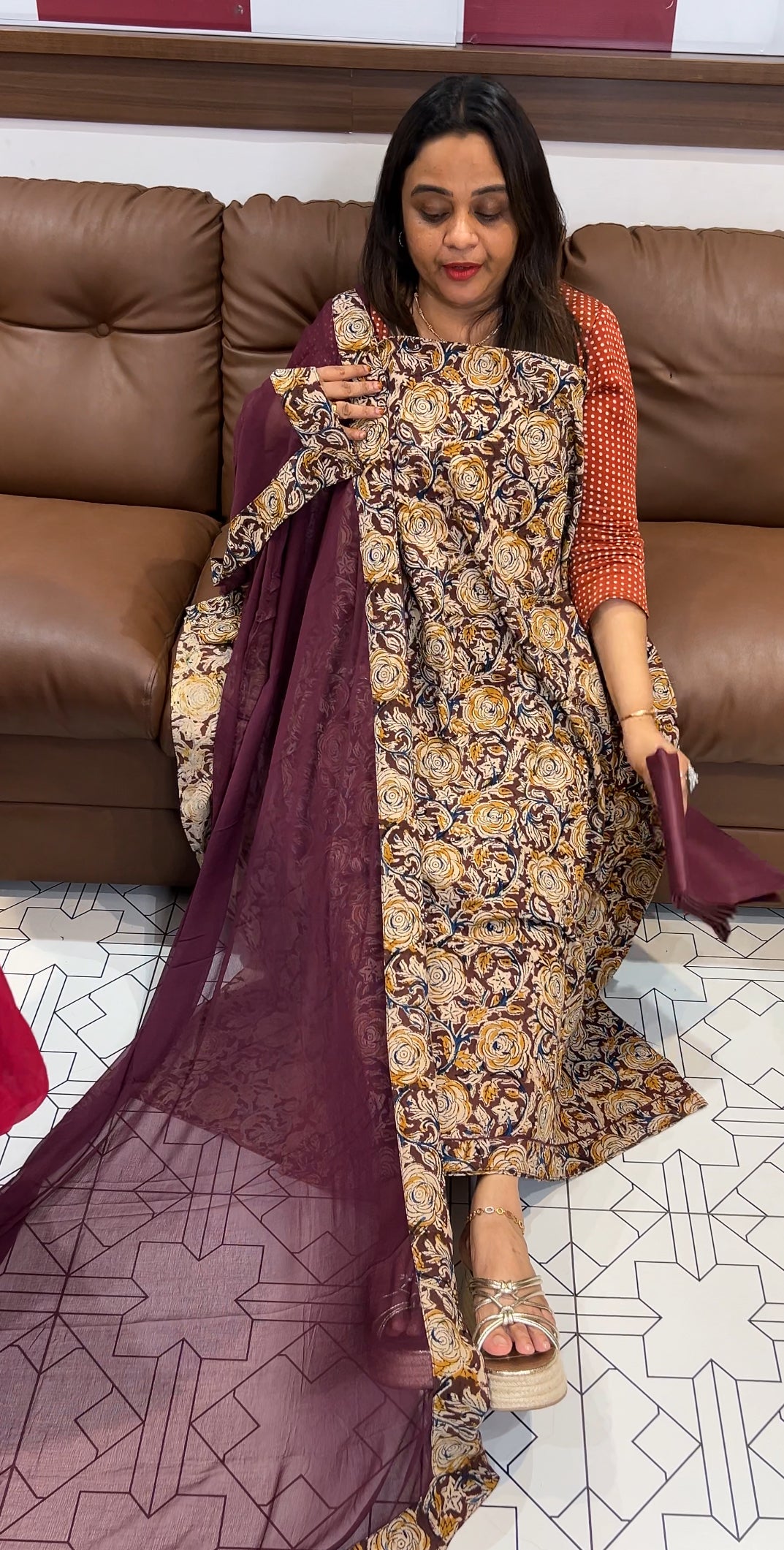 PRINTED COTTON UNSTITCHED SALWAR SUITS - IHA 22825