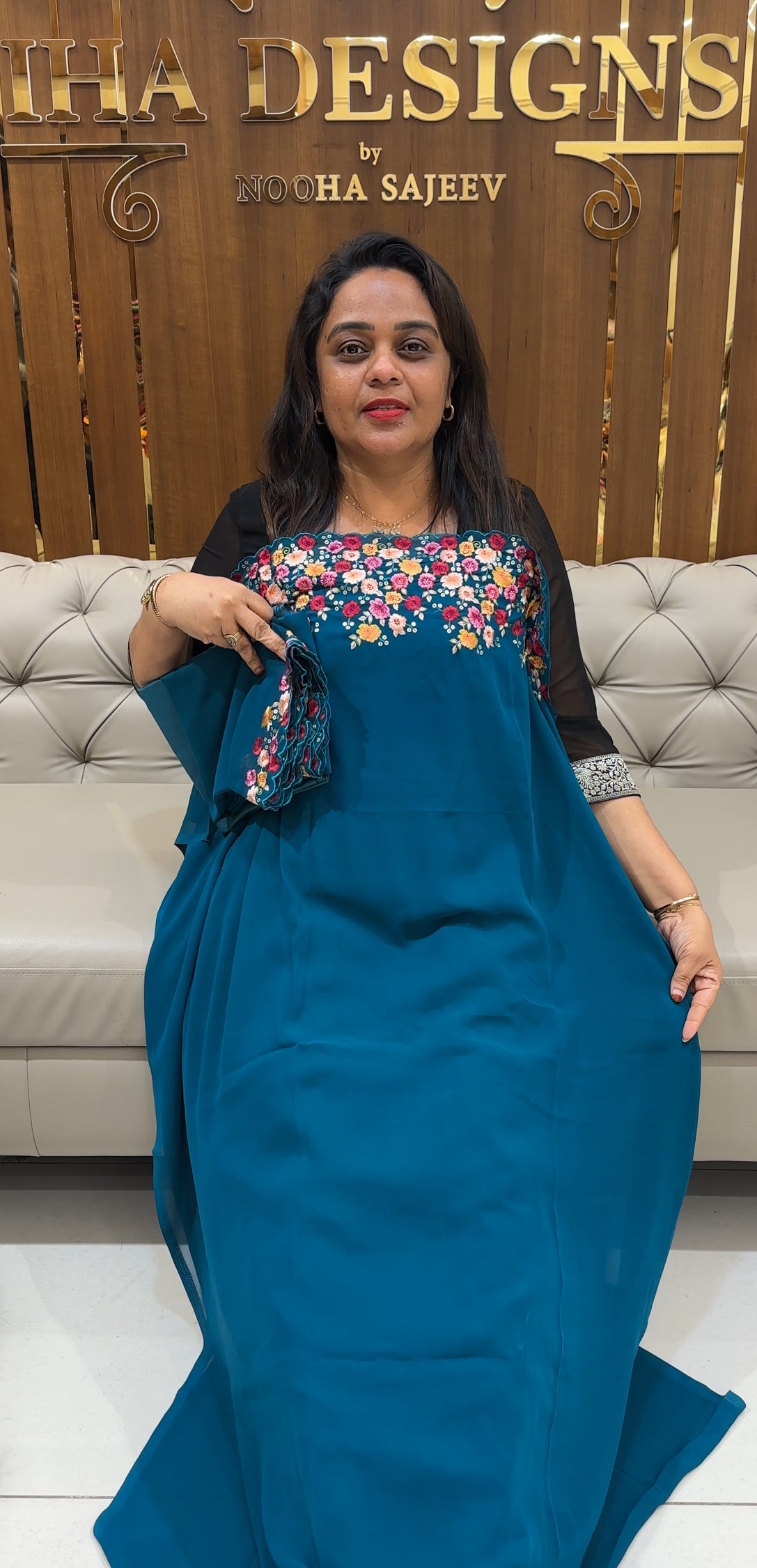 FAUX GEORGETTE UNSTITCHED SALWAR SUITS - IHA 24946