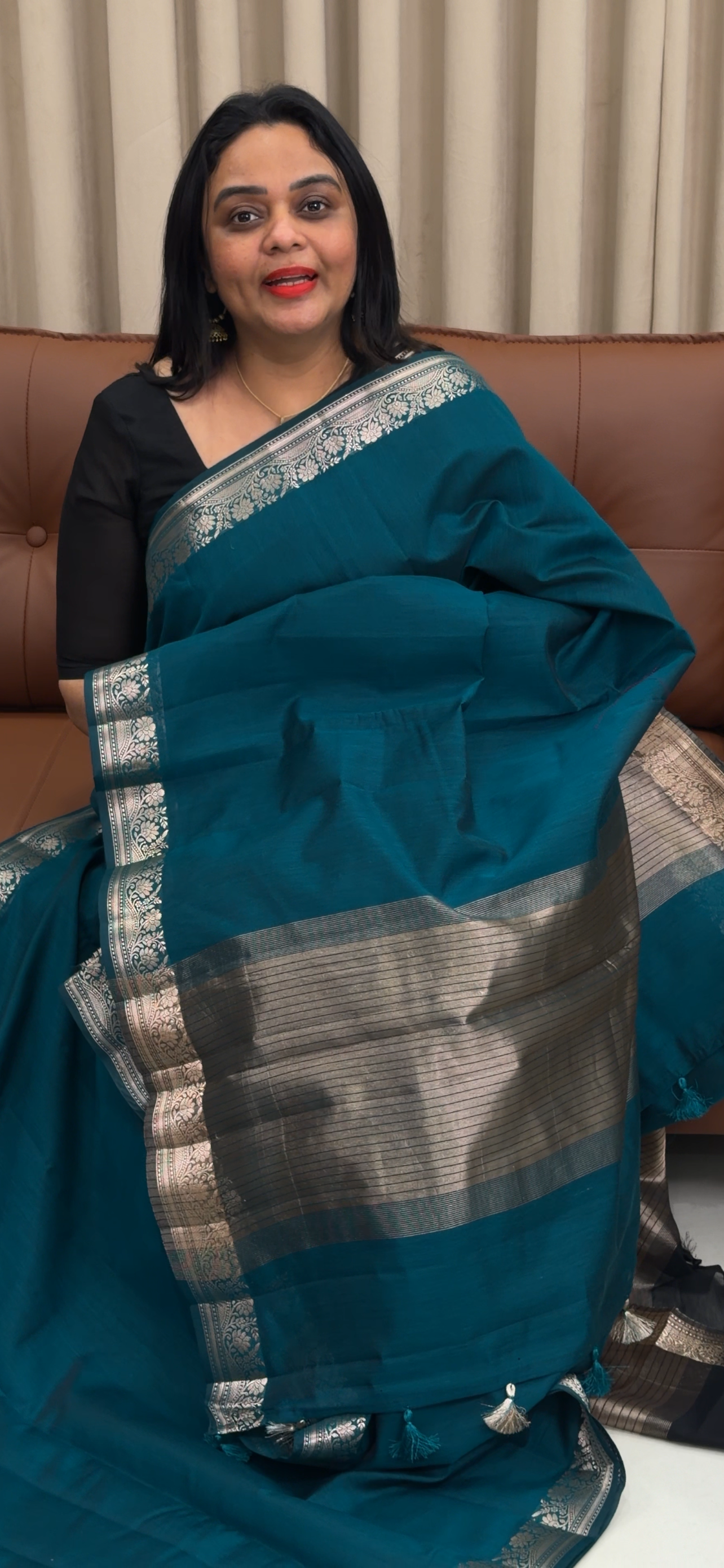 MUL CHANDERI SAREES - IHA 33566