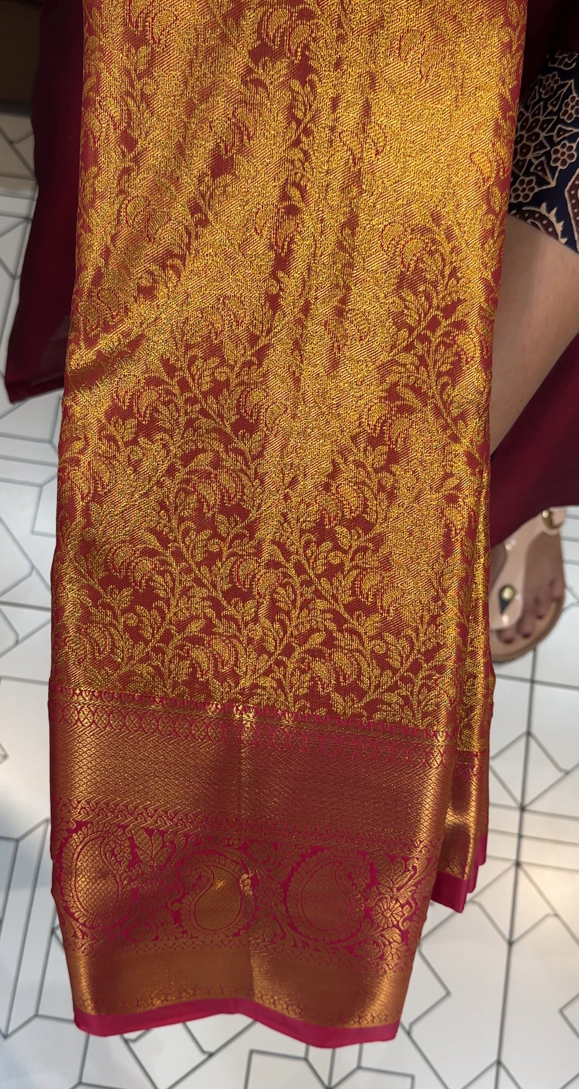 SEMI TISSUE KANCHIPURAM SAREES - IHA 27858