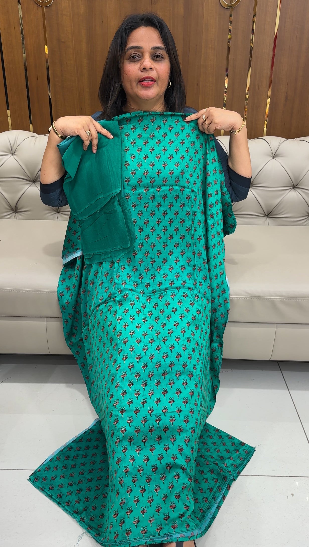 MODAL SILK UNSTITCHED SALWAR SUITS - IHA 25944