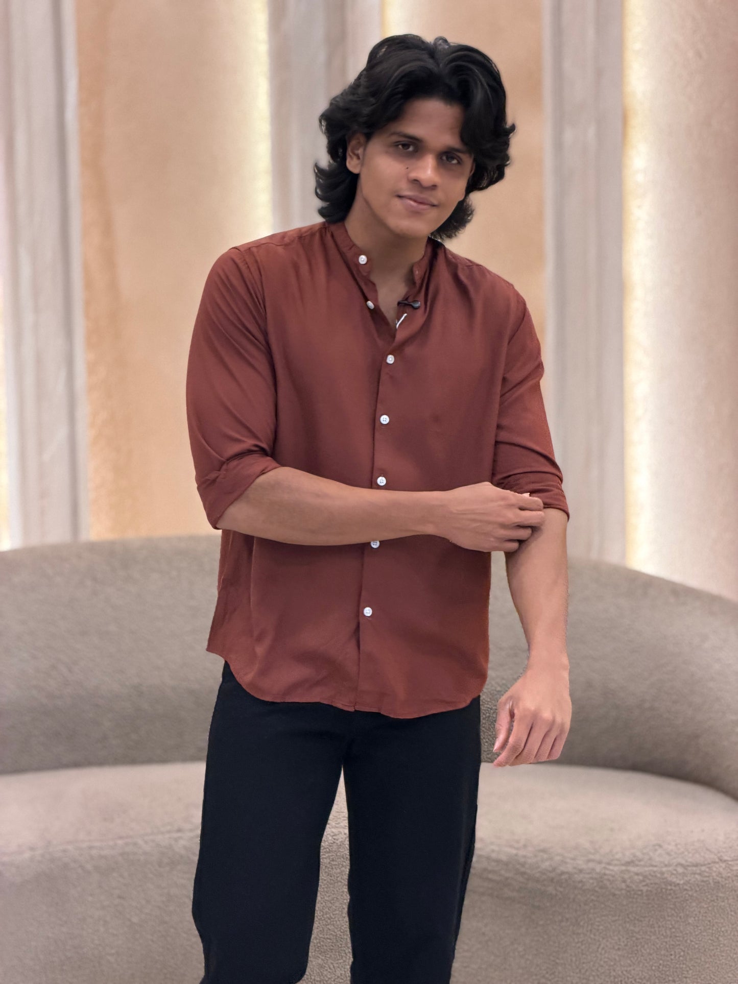 MEN'S RAYON SHIRT - IHA 33318