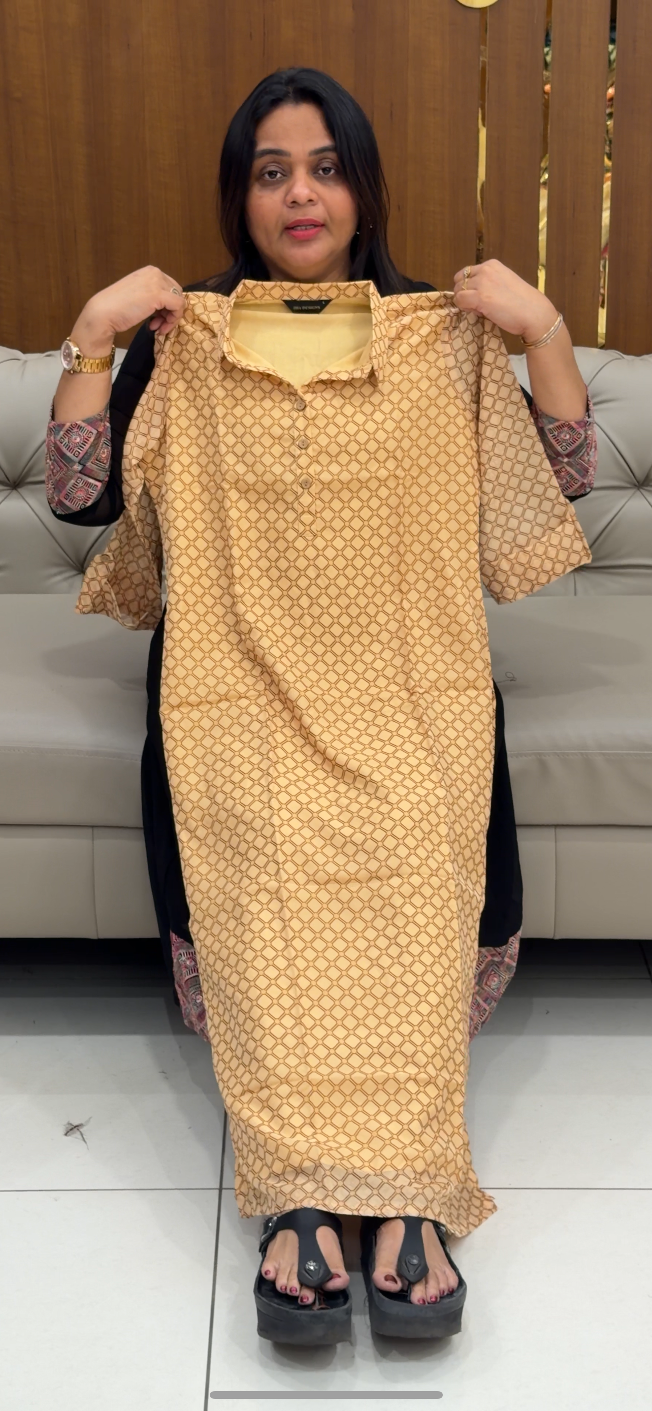 SOFT ORGANZA LONG TOPS - IHA 28773