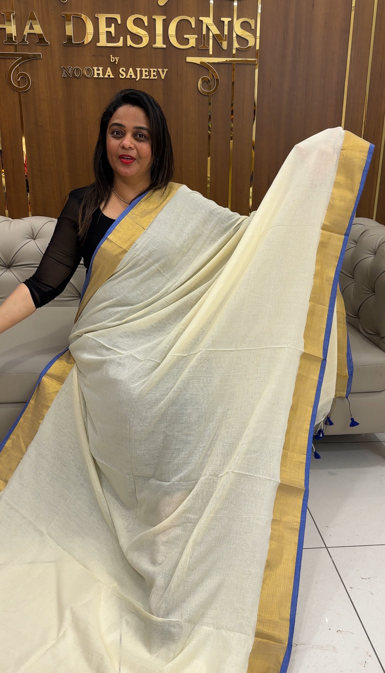 MUL MUL ONAM SAREES - IHA 25899