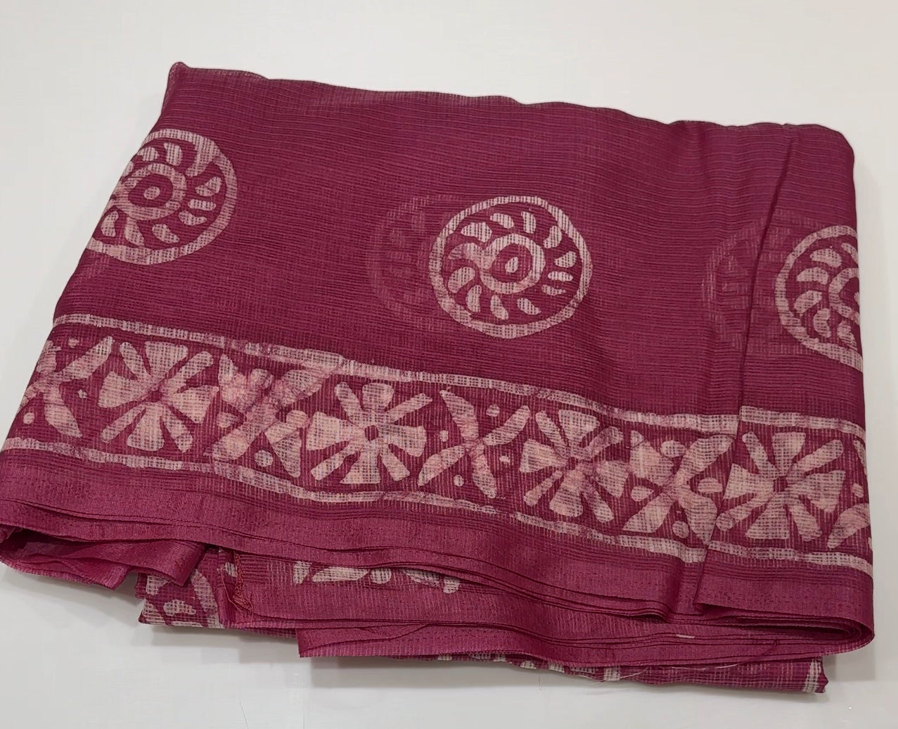 BATIK PRINTED SAREES - IHA 25110